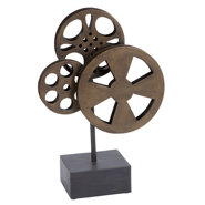 Metal Movie Reel Sculpture