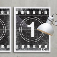 Movie Prints 'Movie Poster Film Reel Countdown Number 1' Graphic Art on Paper