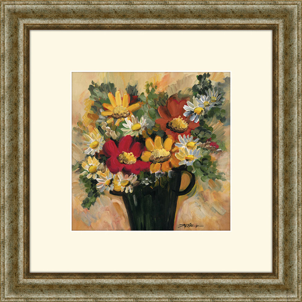 PTM Images "Floral Daisy Dynamic" 2 Piece Framed Painting Print Set