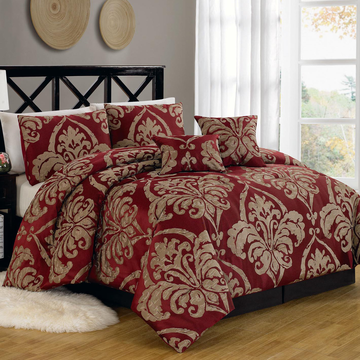 Textiles Plus Inc. Imperial Court 6 Piece Comforter Set & Reviews Wayfair