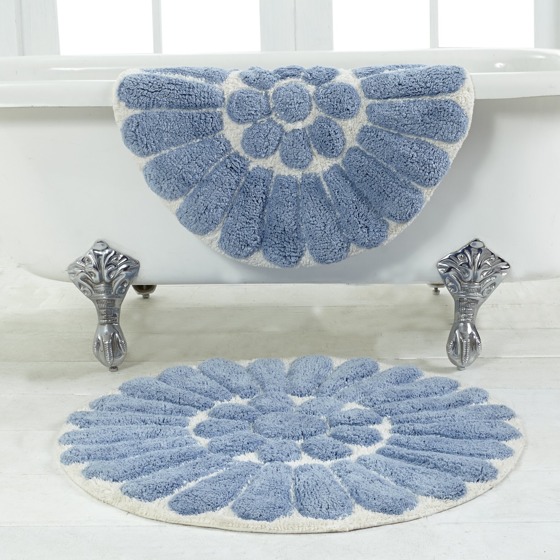 Floral bathroom rug sets