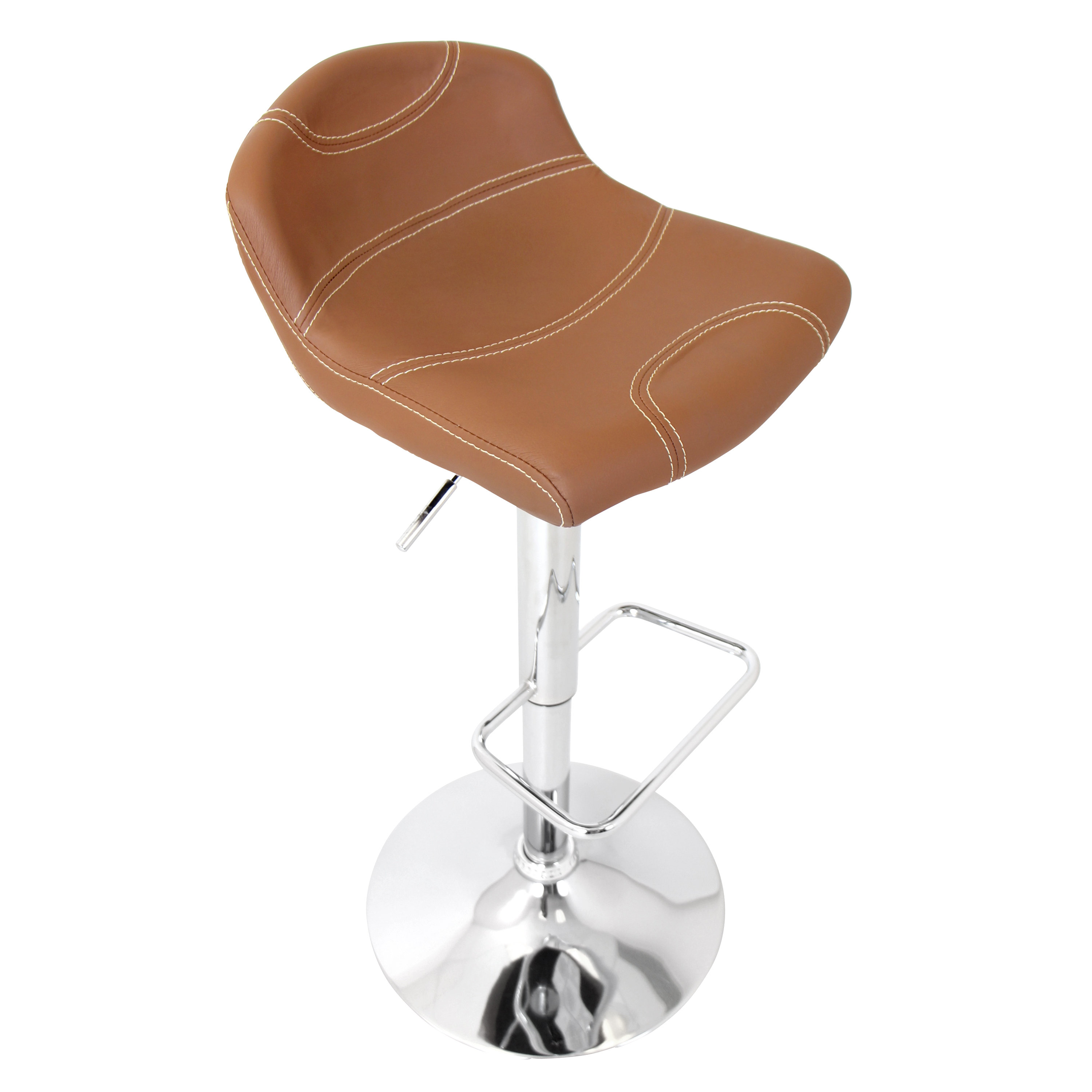 LumiSource League Adjustable Height Swivel Bar Stool & Reviews Wayfair