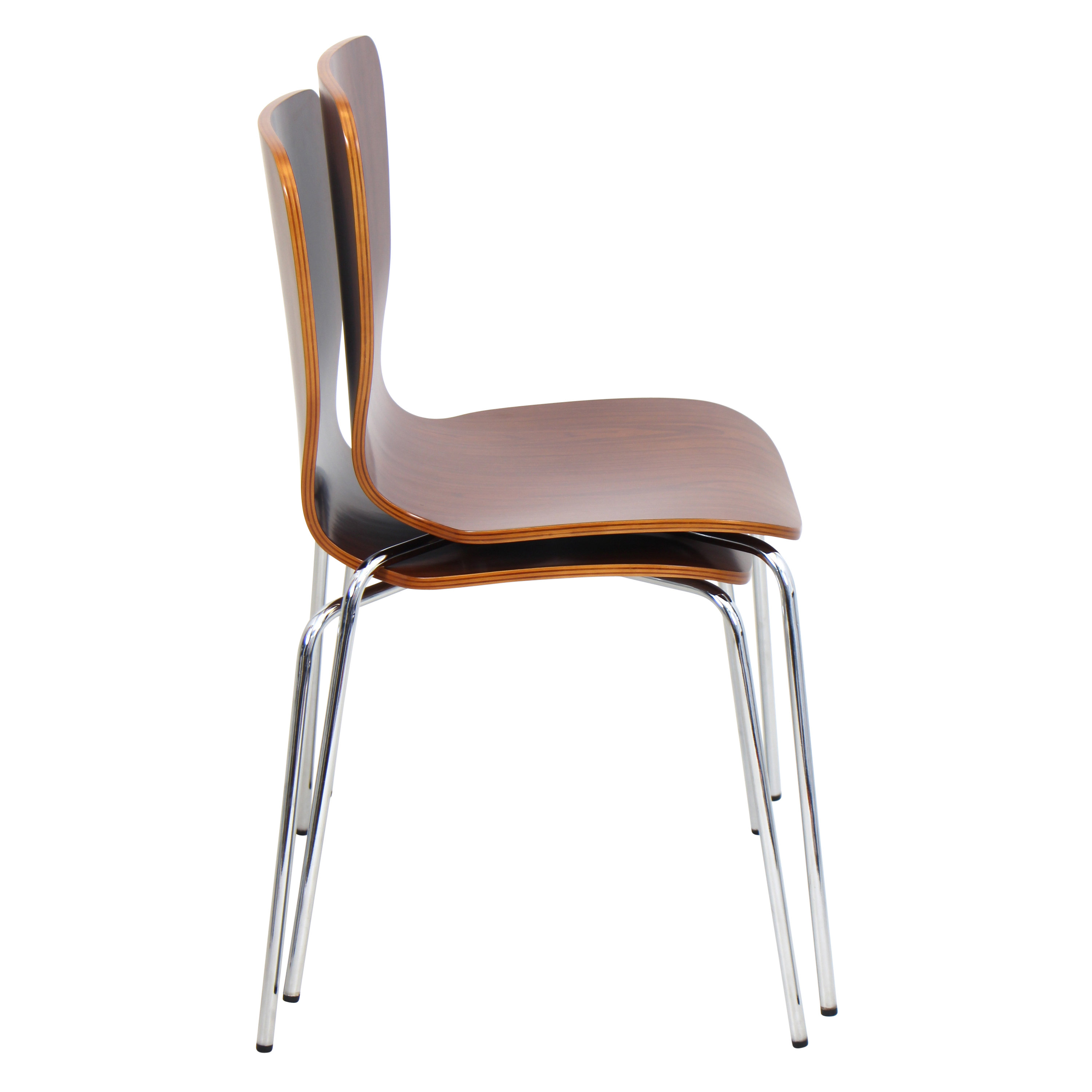 LumiSource Walnut Side Chair & Reviews Wayfair