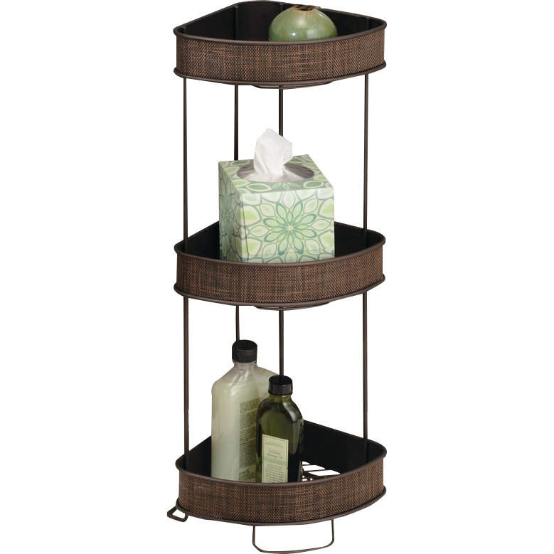 InterDesign Twillo Free Standing Bathroom Corner Storage Shelve