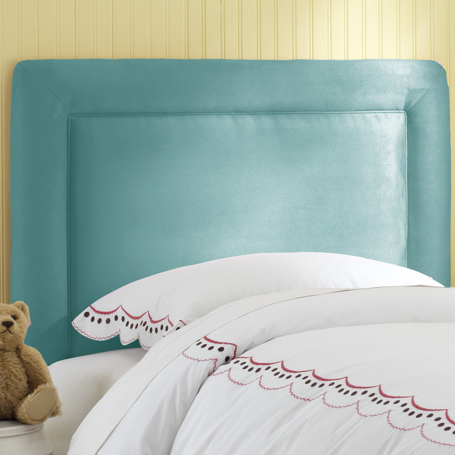 Skyline Furniture Border Micro Suede Upholstered Headboard & Reviews