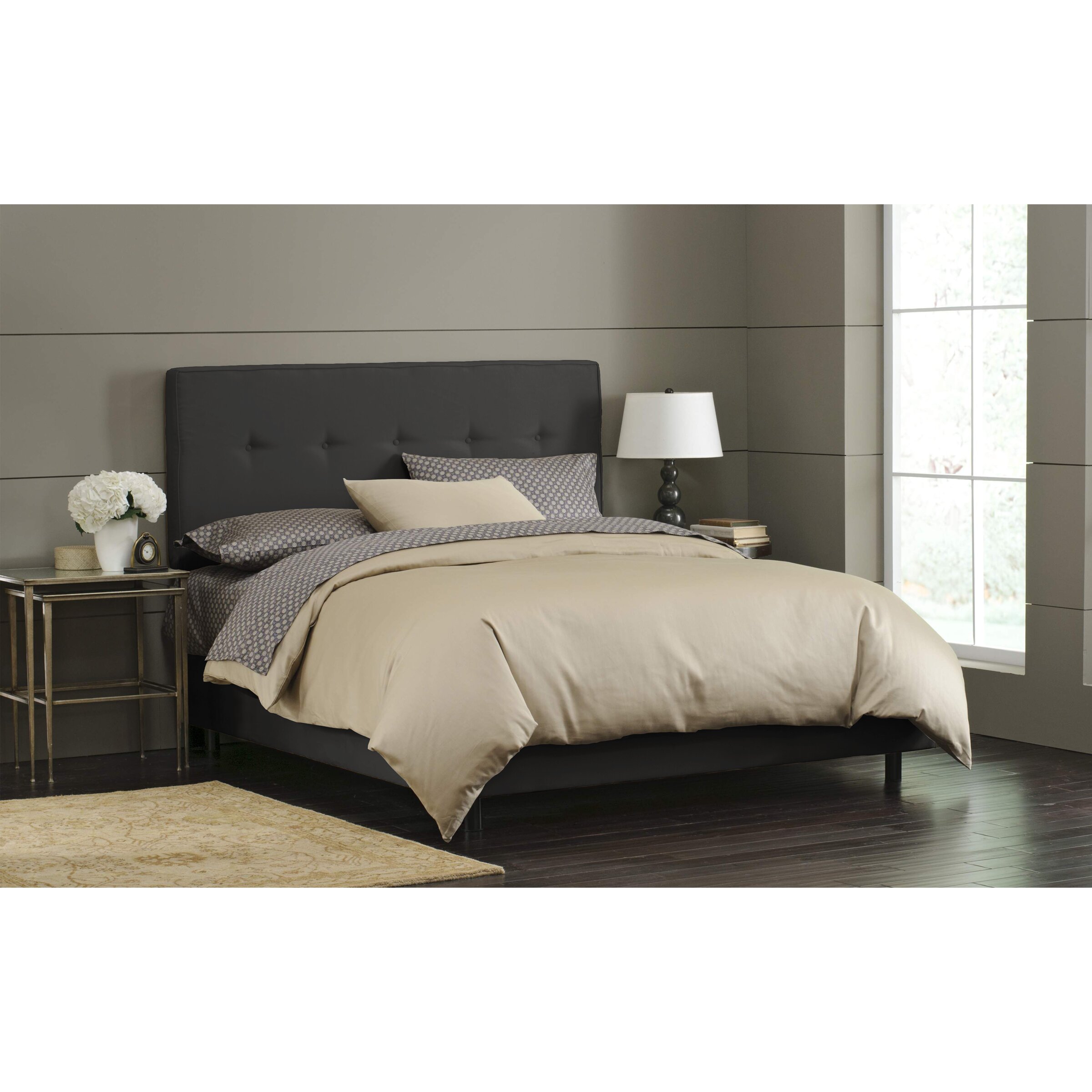 Skyline Furniture Button Tufted Upholstered Panel Bed & Reviews | Wayfair
