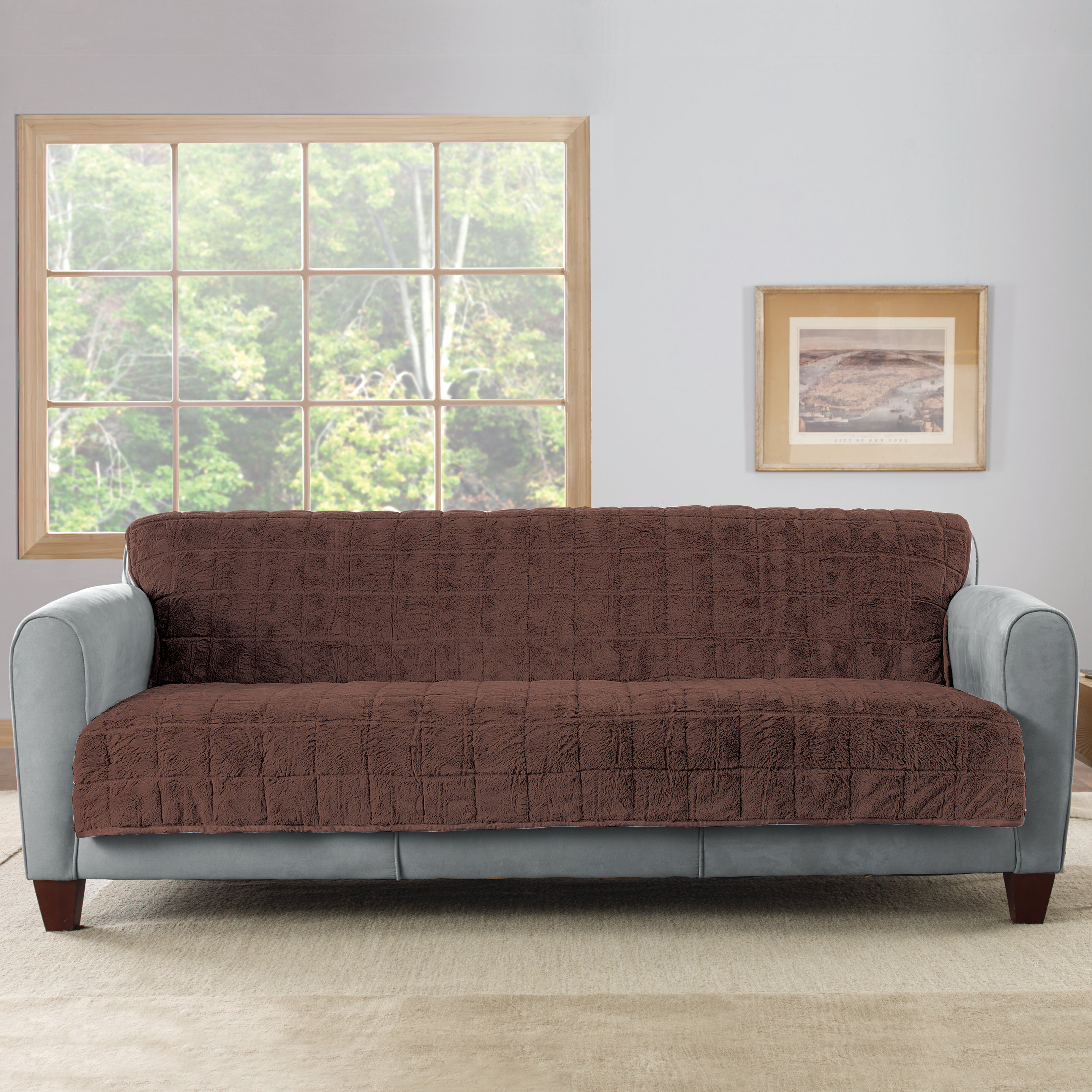 Sure Fit Faux Fur Quilted Sofa Slipcover Wayfair
