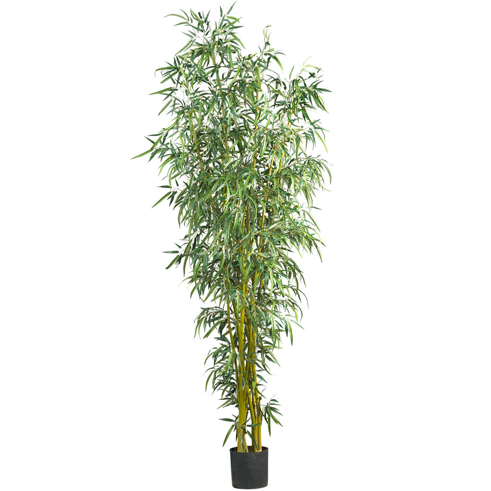 Nearly Natural Fancy Style Bamboo Silk Tree in Pot & Reviews Wayfair
