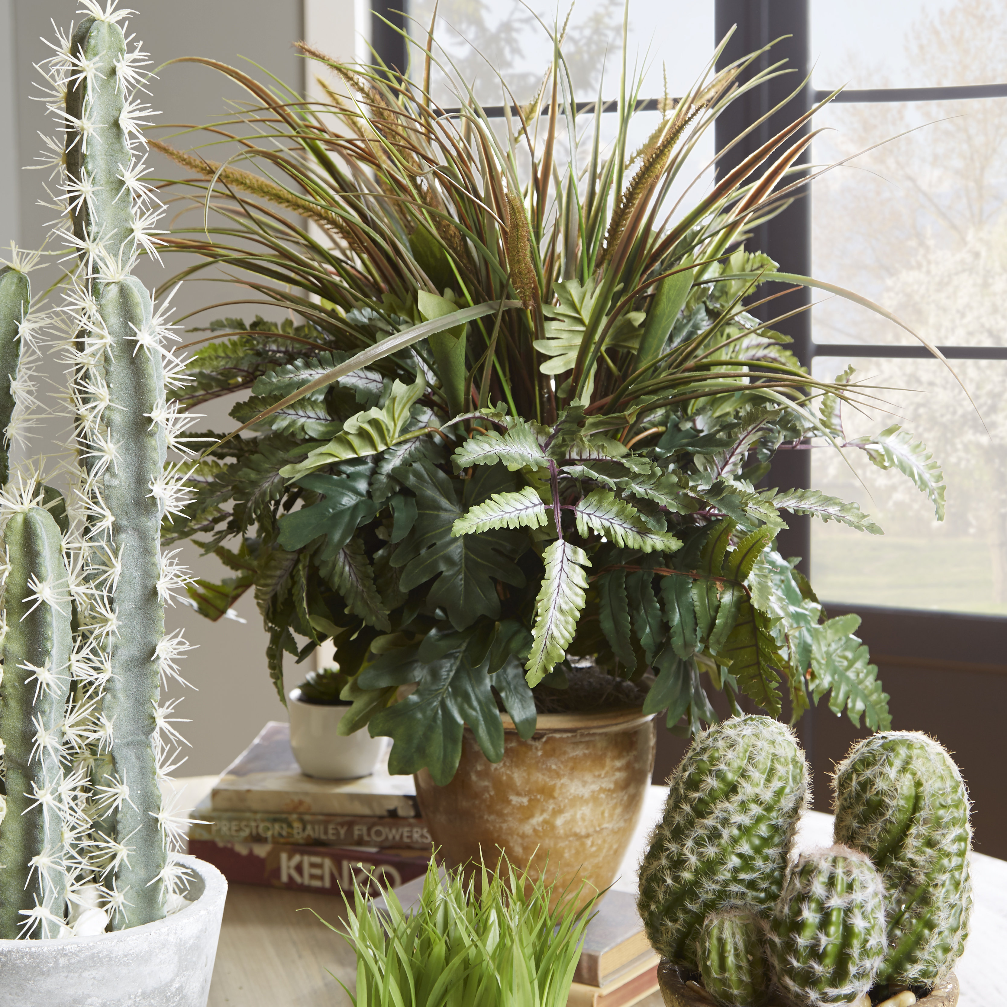 Nearly Natural Nearly Natural Desk Top Plant in Pot & Reviews Wayfair