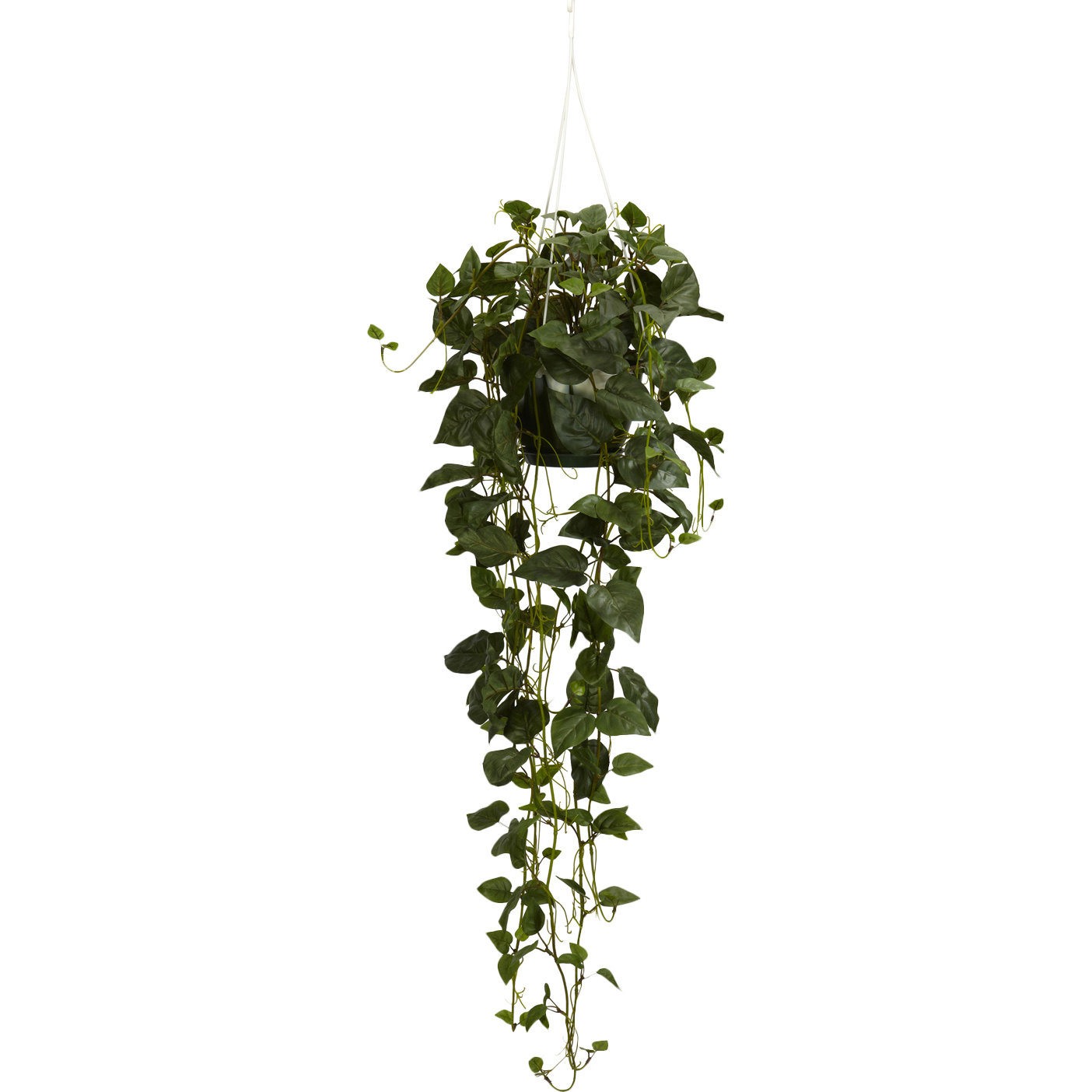 Nearly Natural Philodendron Silk Hanging Plant in Basket & Reviews