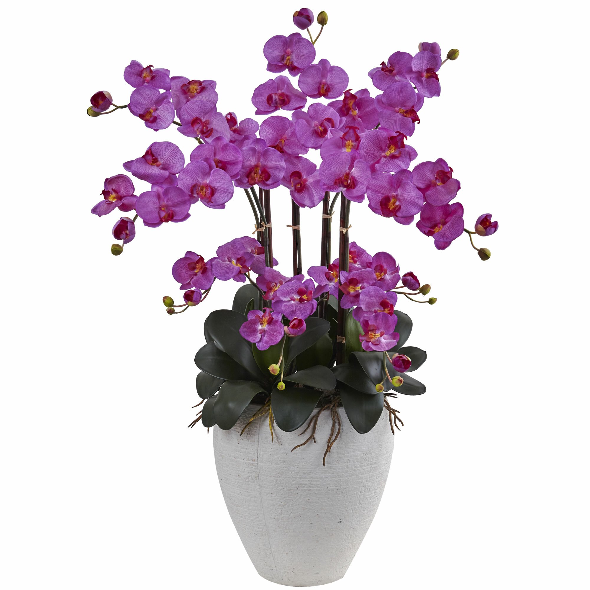 Nearly Natural Phalaenopsis Orchid Arrangement In Planter Wayfair 3199