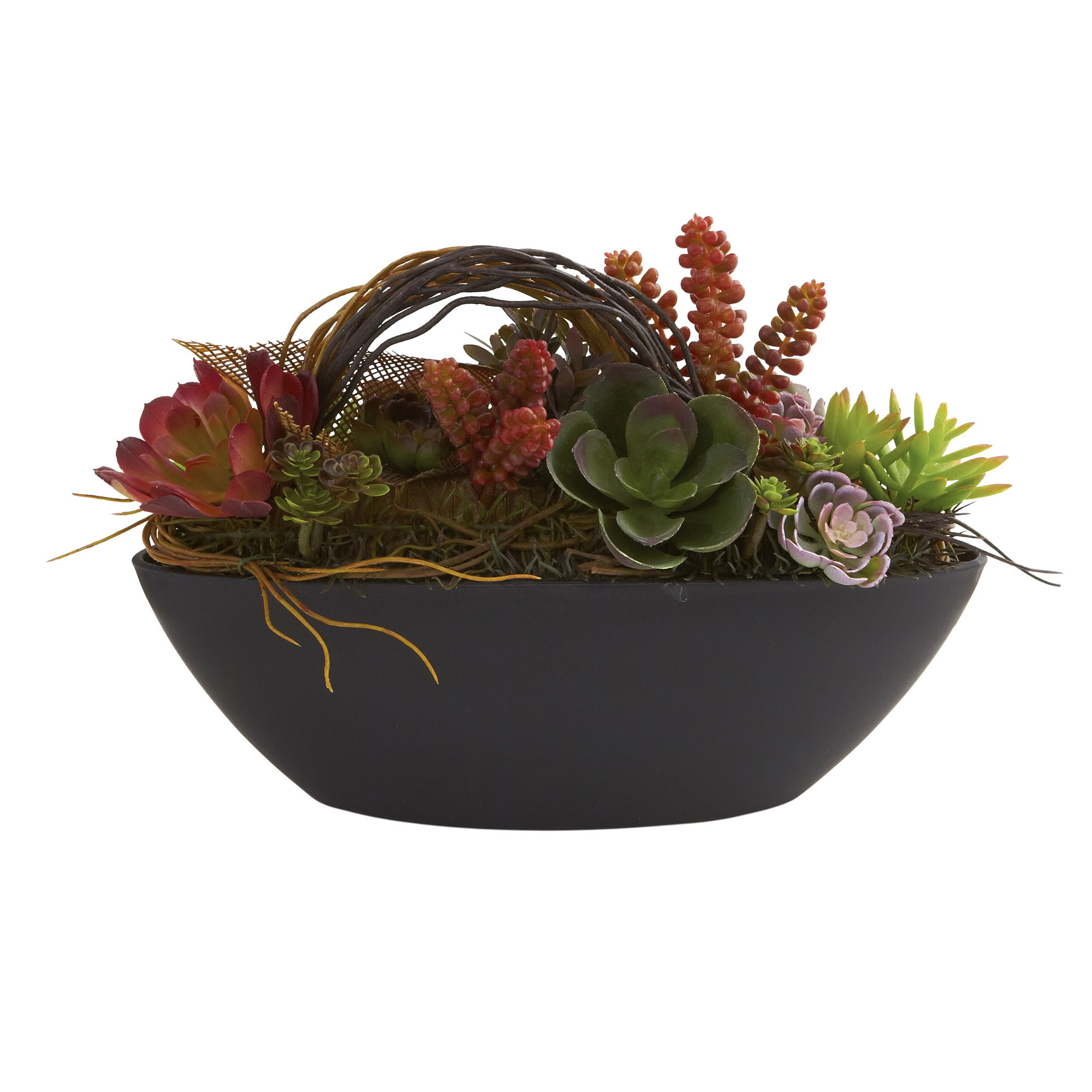 Nearly Natural Nearly Natural Mixed Succulent Desk Top