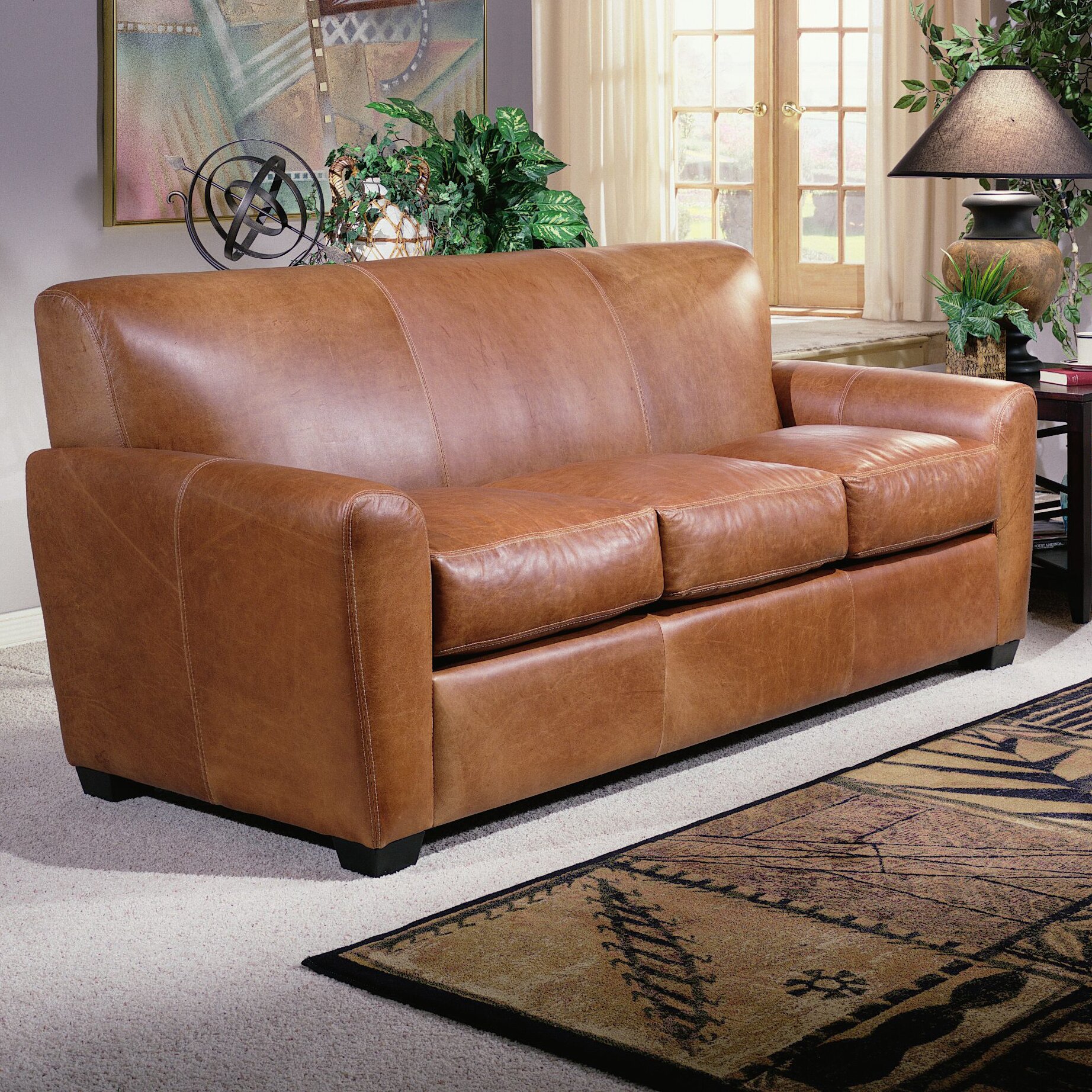 Omnia Leather Jackson Leather Sleeper Sofa & Reviews | Wayfair