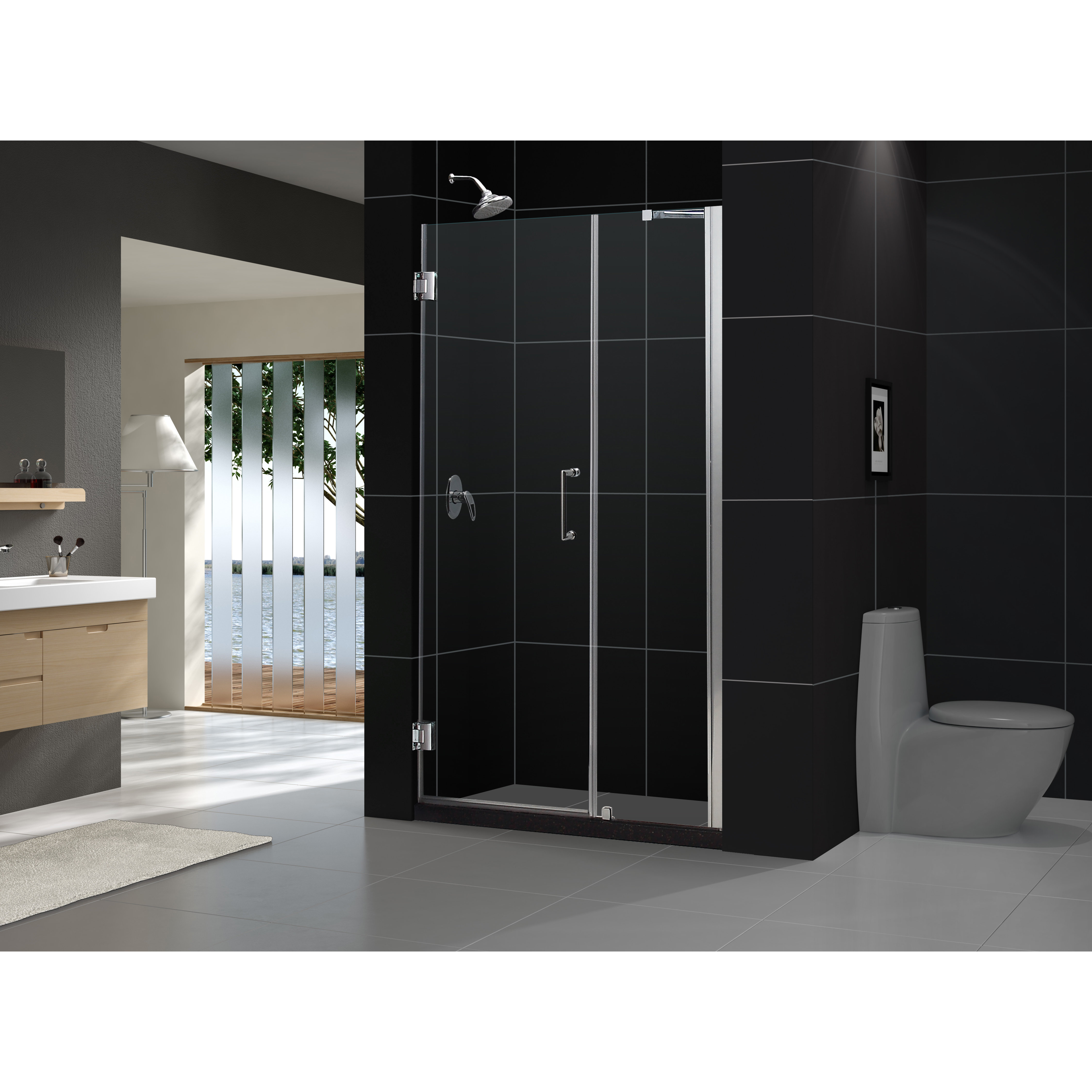 DreamLine Unidoor 42" x 72" Hinged Frameless Shower Door & Reviews Wayfair