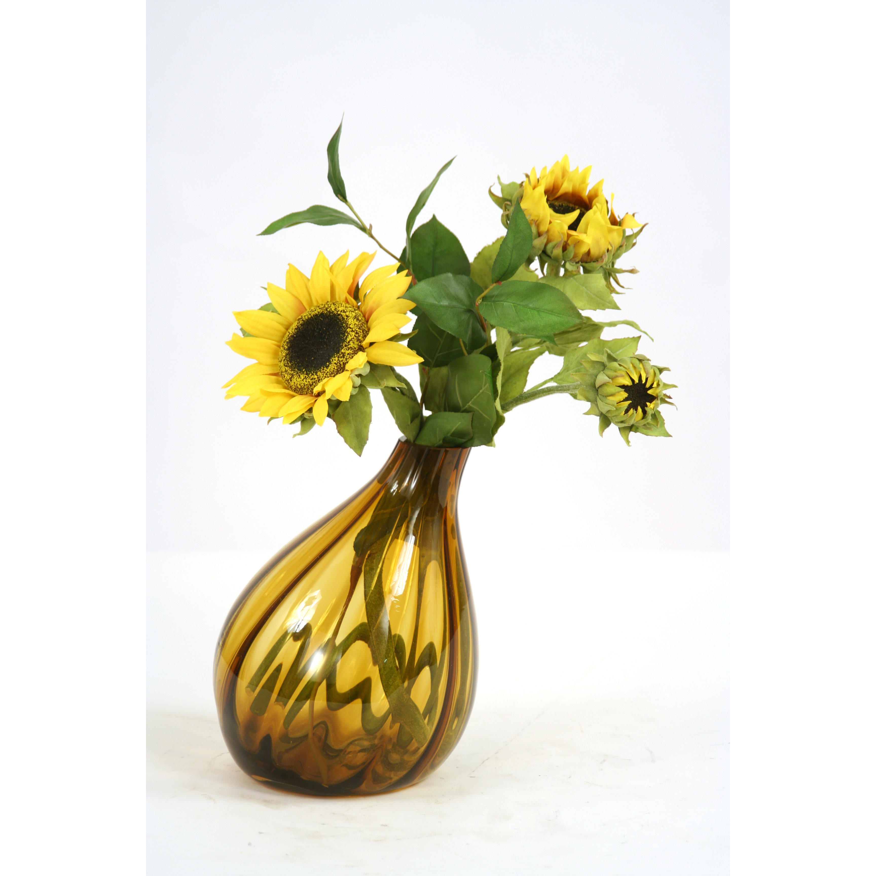 Distinctive Designs Waterlook Silk Sunflowers in Gourd Vase & Reviews
