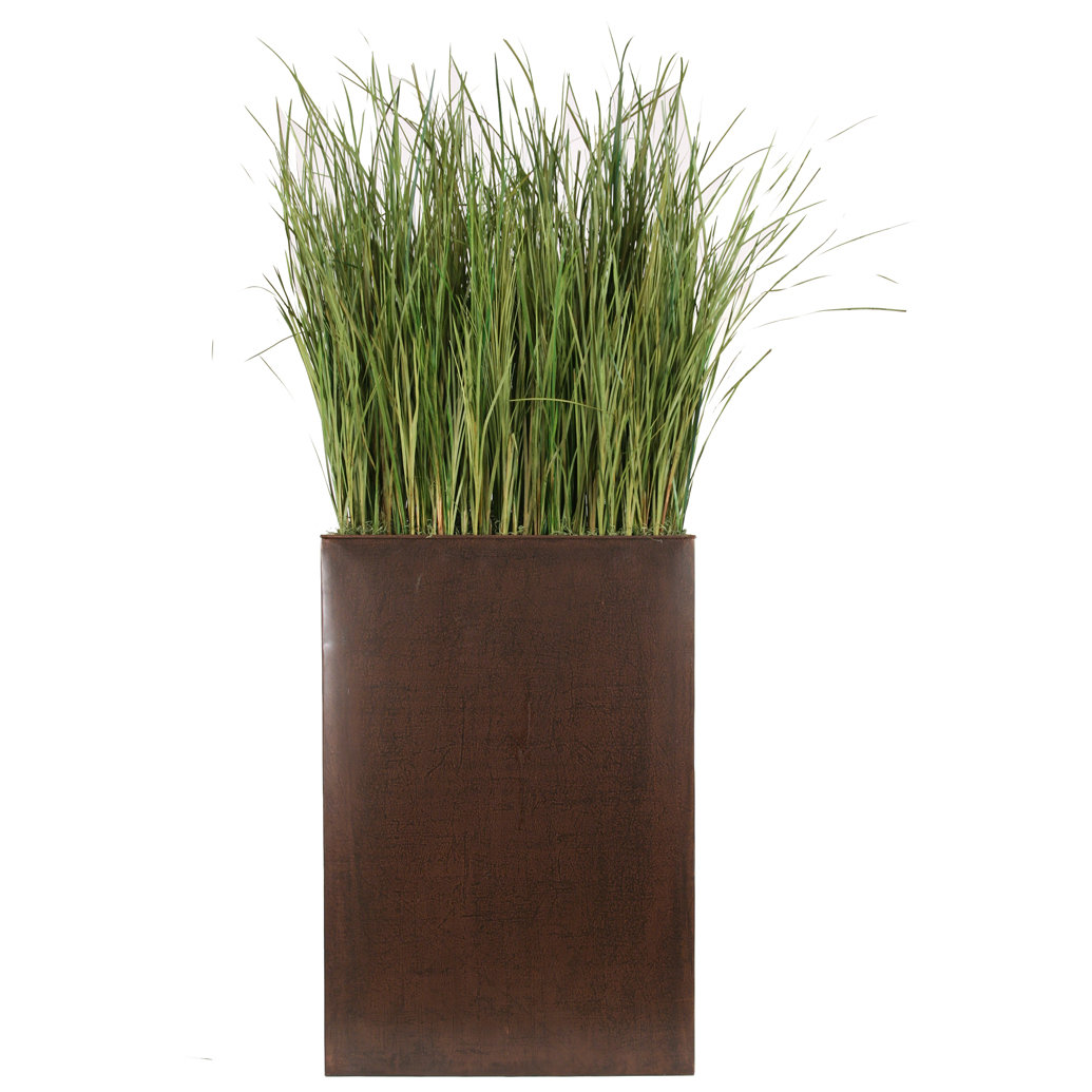 Distinctive Designs Tall Grass in Rectangular Metal Planter Wayfair