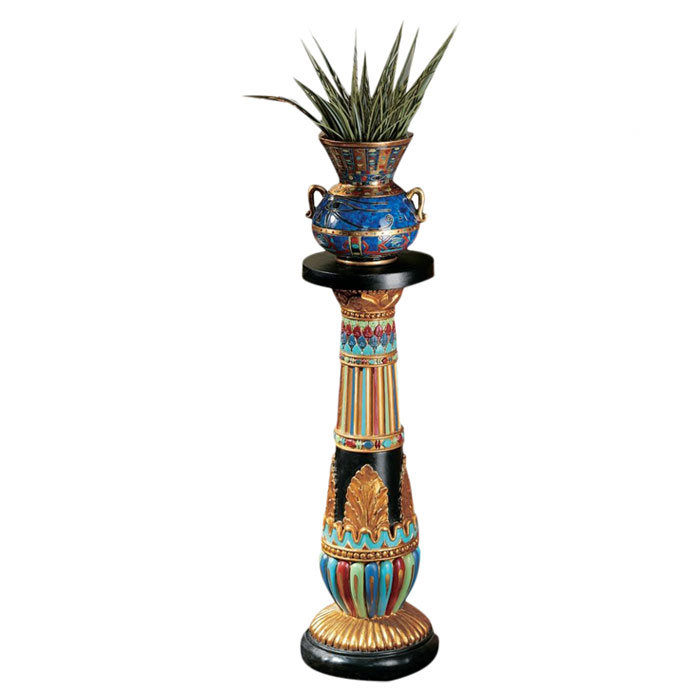 Design Toscano Regal Egyptian Luxor Pedestal Plant Stand & Reviews