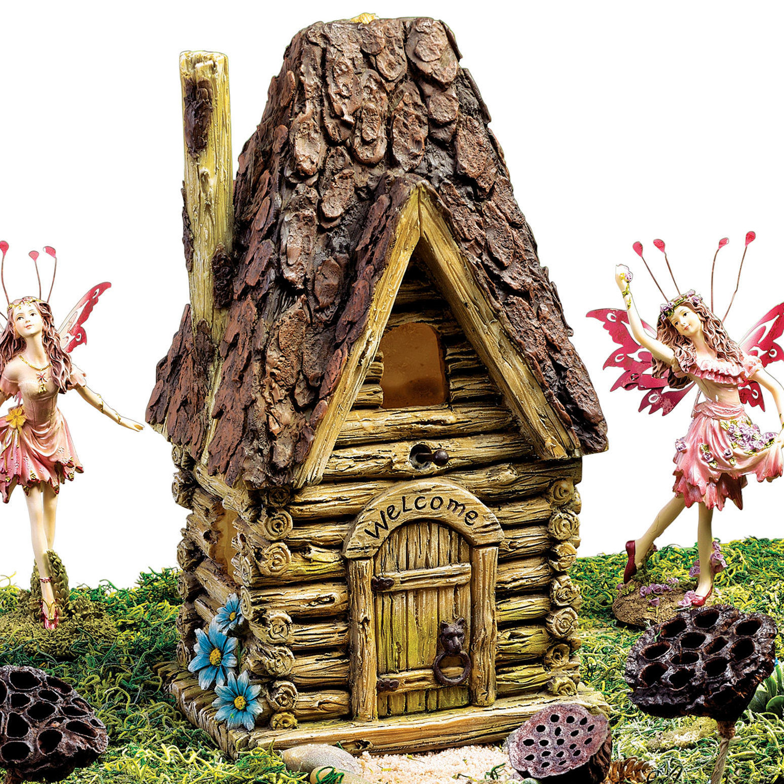 design toscano woodland fairy garden house statue