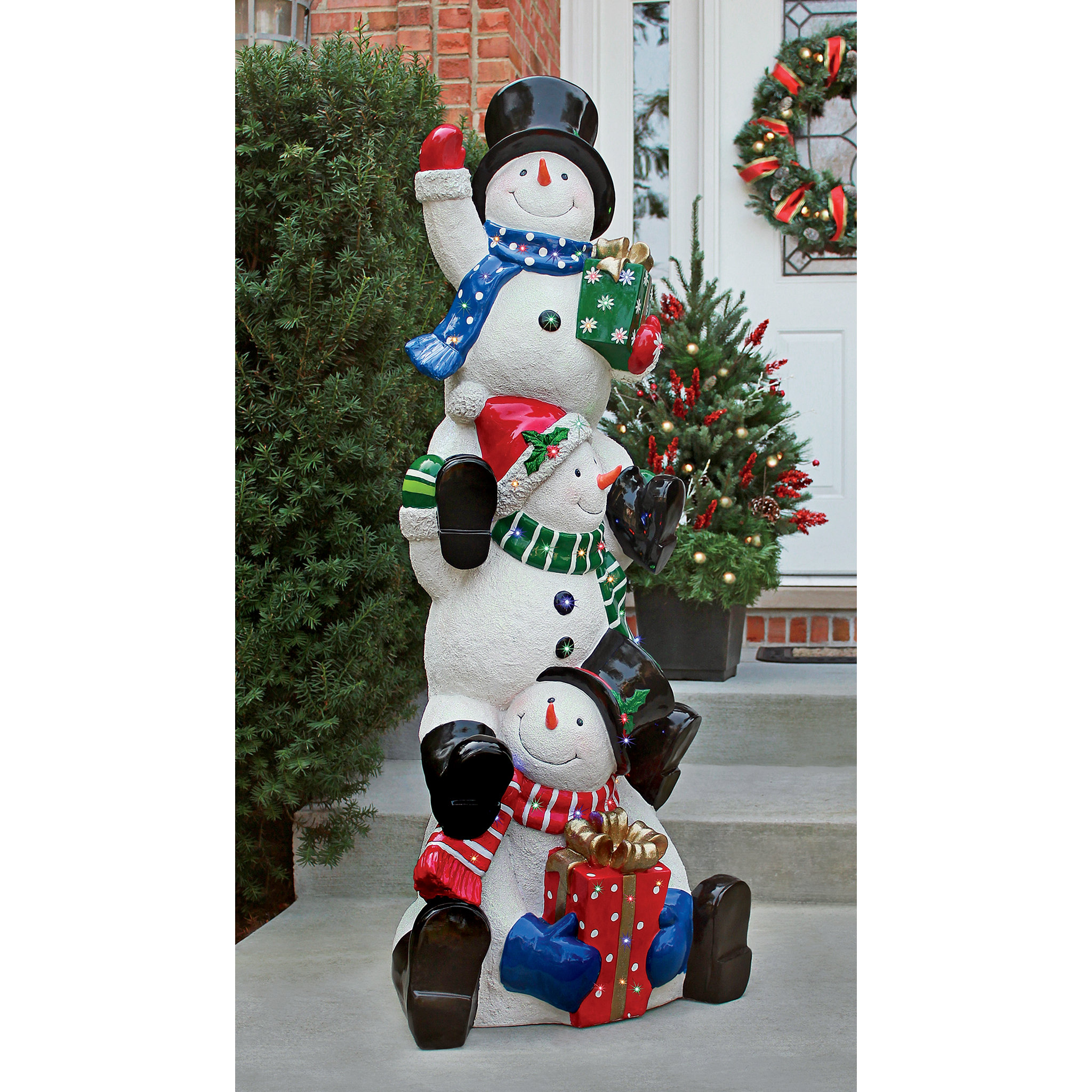 design toscano snowbro s illuminated snowman statue design toscano snowbro s illuminated snowman statue