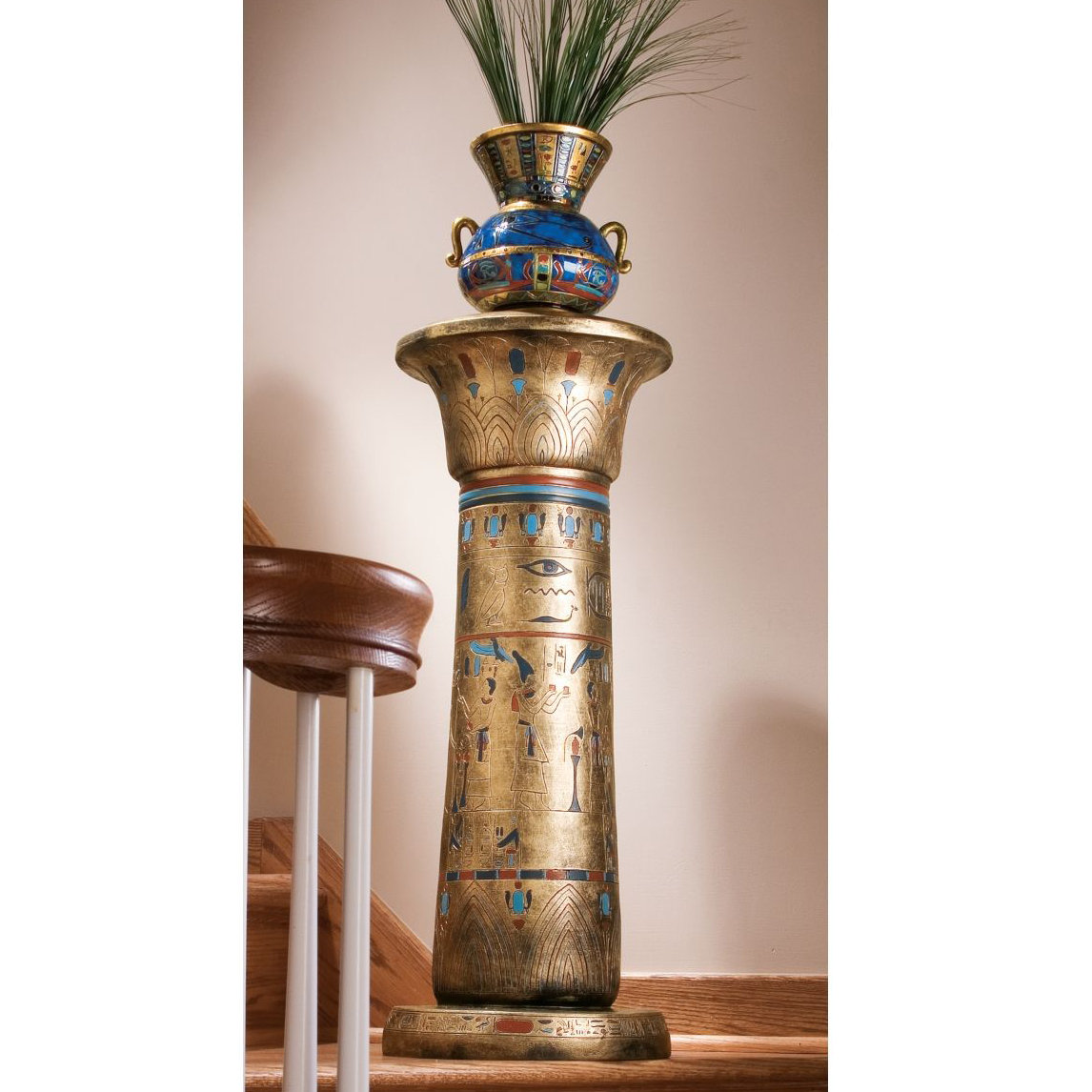 Design Toscano Egyptian Kings Pedestal Plant Stand & Reviews Wayfair