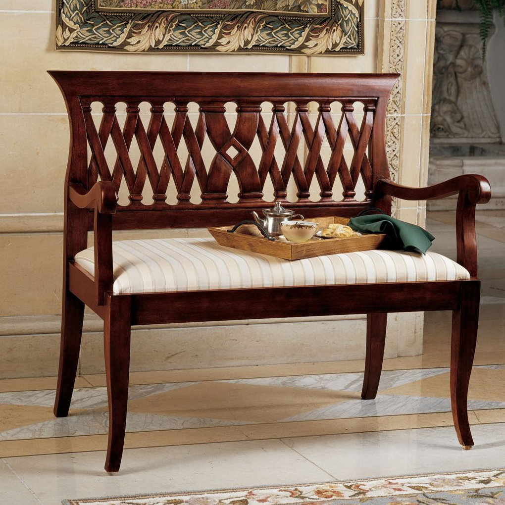 Design Toscano Mahogany Entryway Bench & Reviews Wayfair