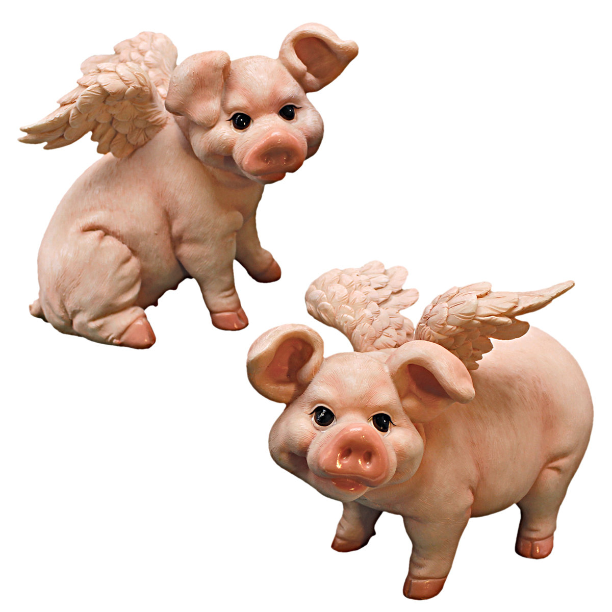 Design Toscano Hog Heaven Flying Pigs Standing Figurine & Reviews Wayfair
