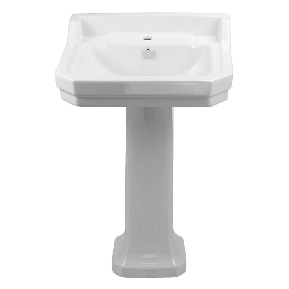 ... Bowl Pedestal Bathroom Sink with Overflow & Reviews Wayfair.ca