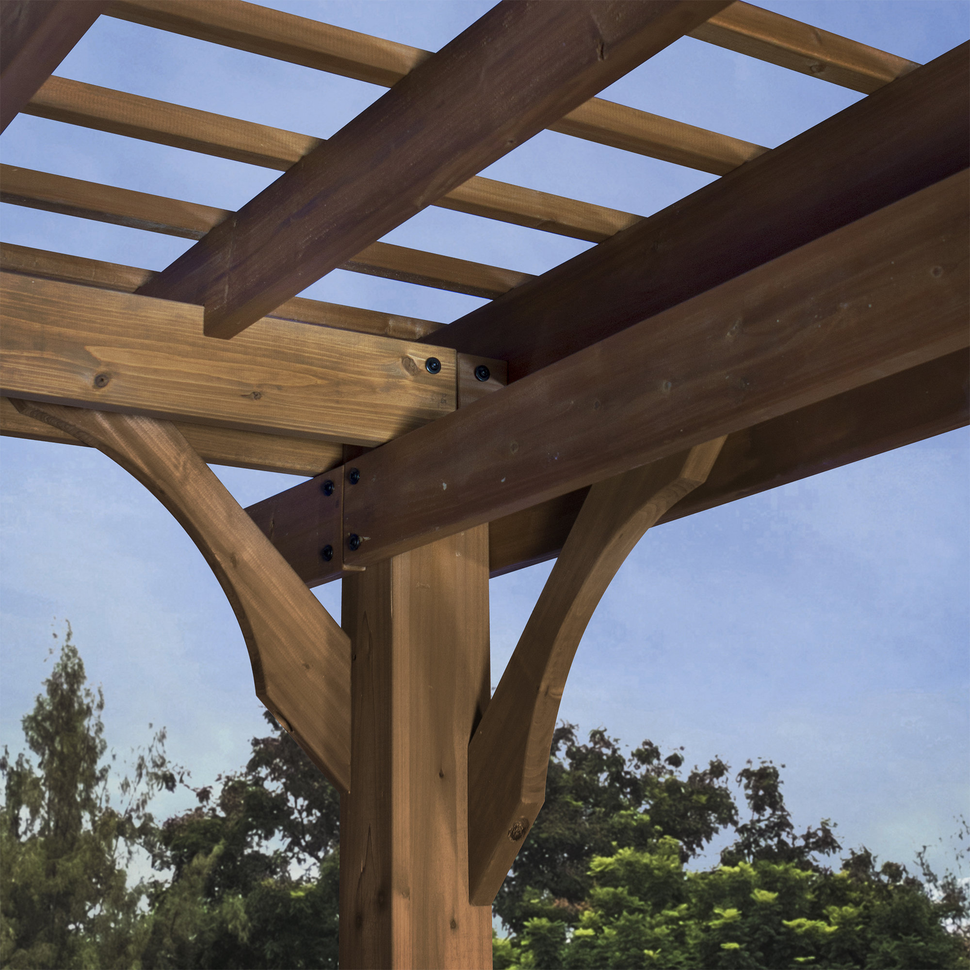 Backyard Discovery 7.8 Ft. H x 10 Ft. W x 10 Ft. D Cedar Pergola