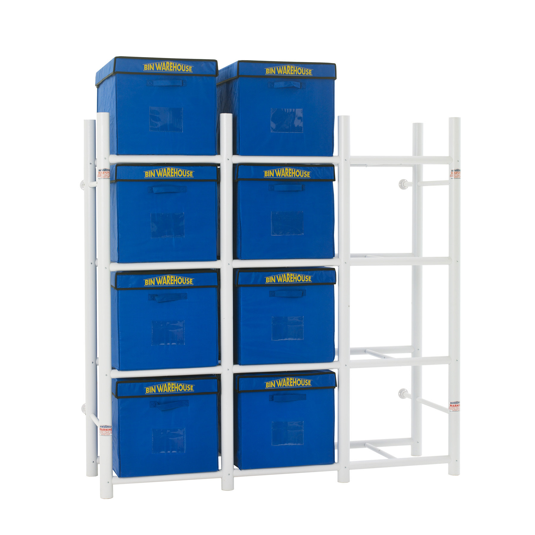 Bin Warehouse 12 Tote Storage System 69" H 4 Shelf Shelving Unit