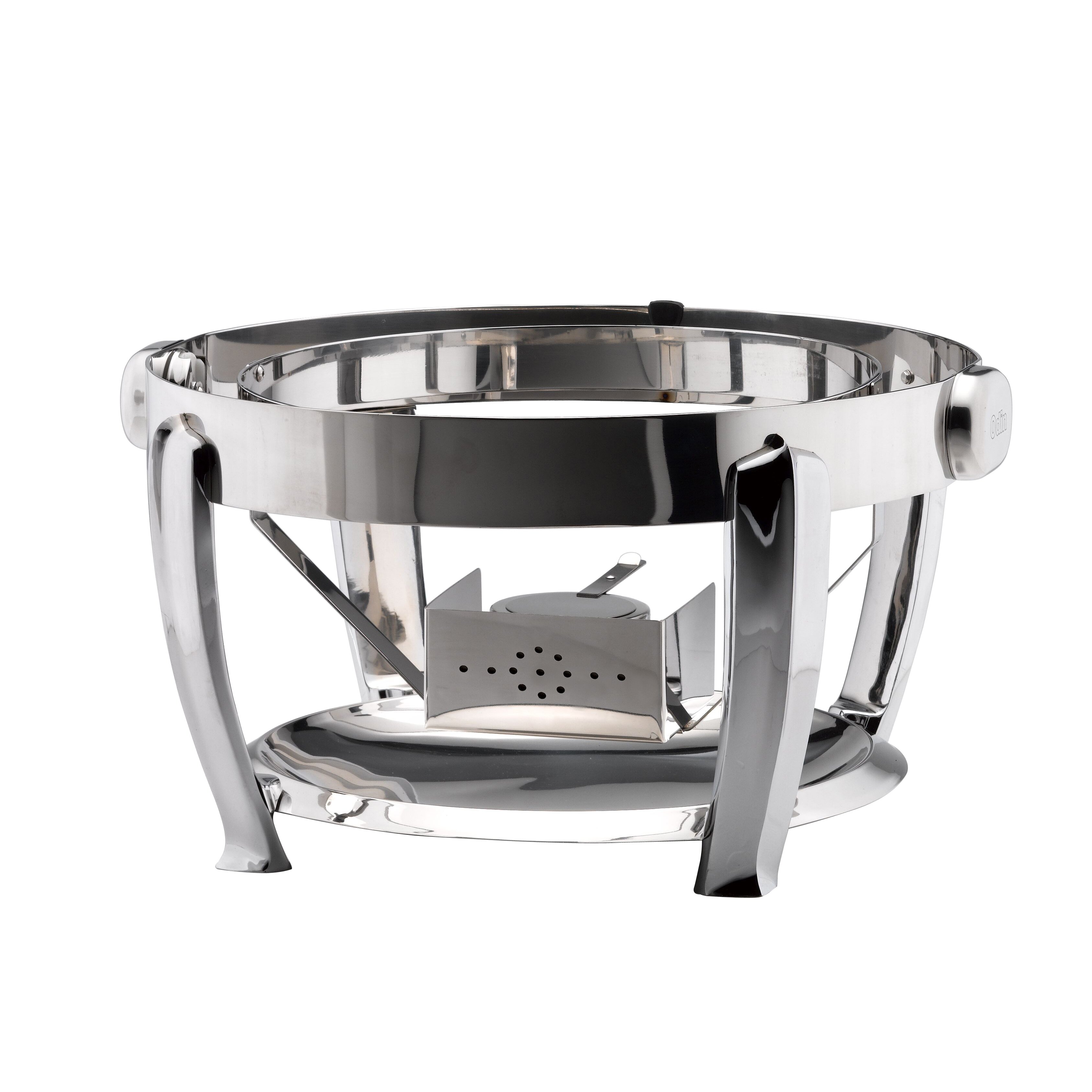 Smart Buffet Ware Round Stainless Steel Chafing Dish Windguard 