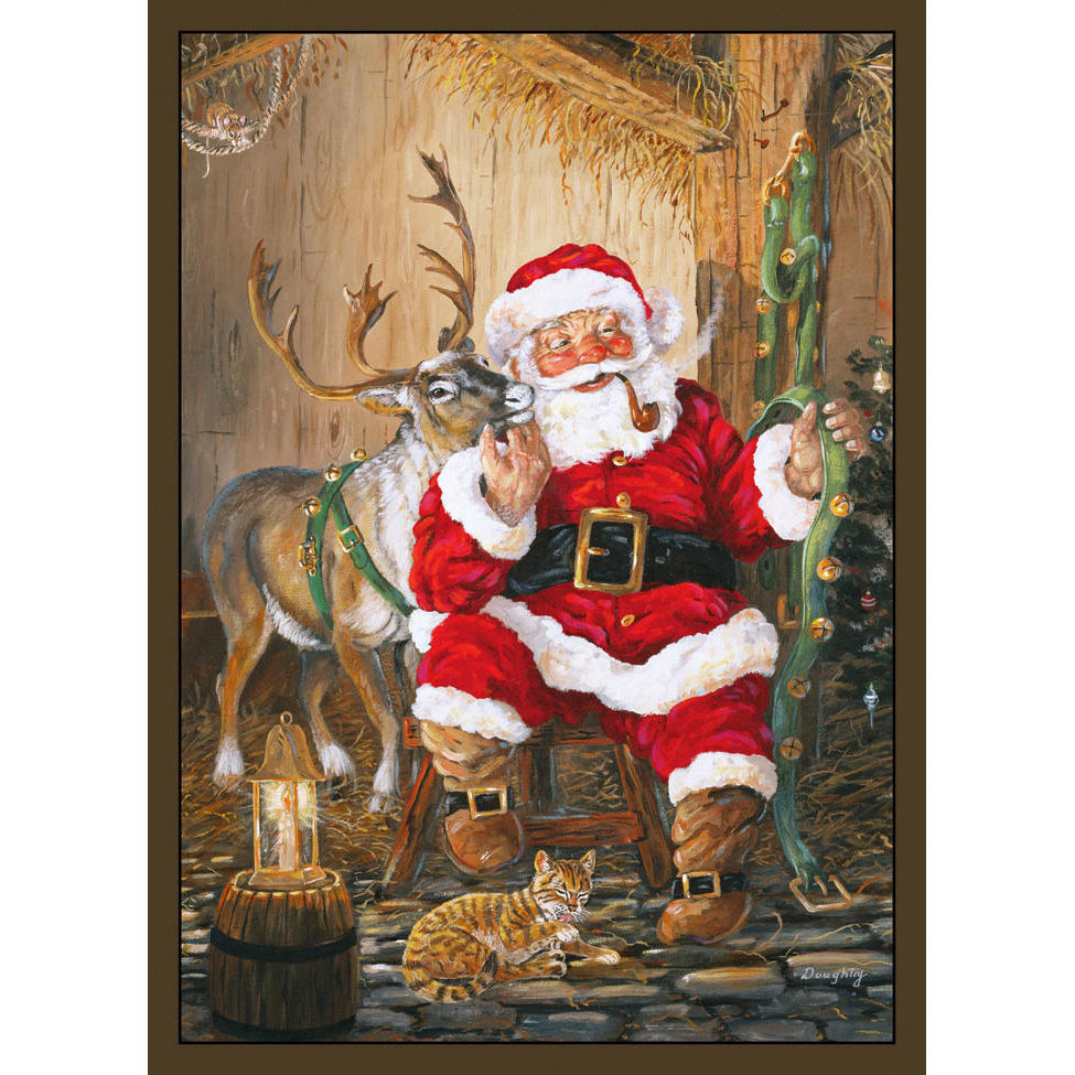 Custom Printed Rugs Home Accents Santa and Reindeer Area Rug & Reviews