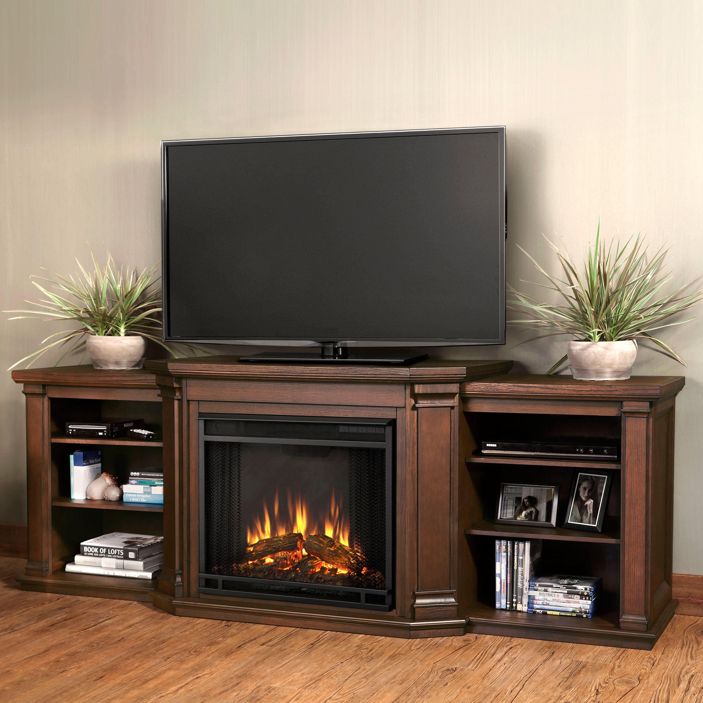 Real Flame Valmont TV Stand with Electric Fireplace & Reviews Wayfair