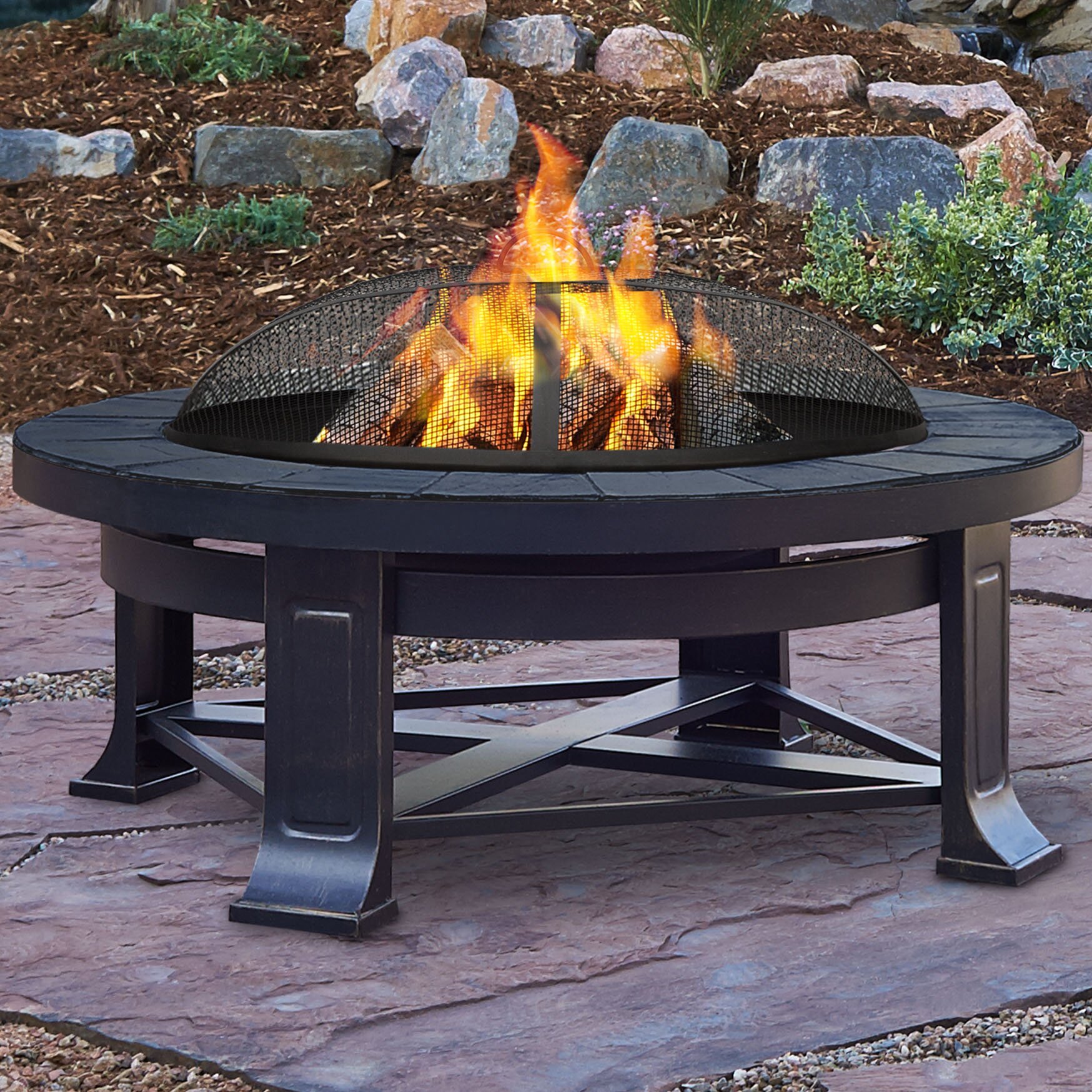 Real Flame Steel Wood Fire Pit & Reviews | Wayfair