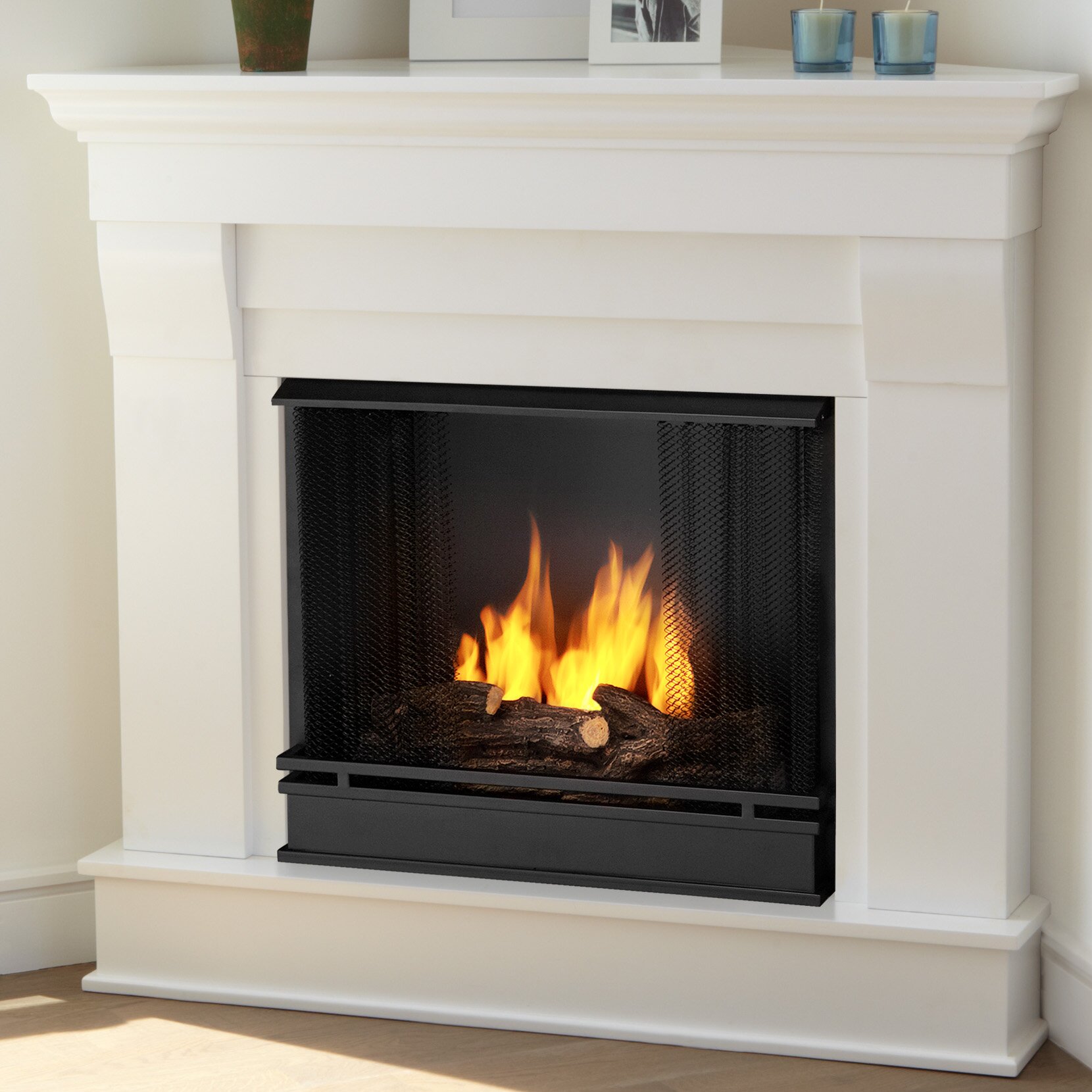 Real Flame Chateau Corner Gel Fuel Fireplace & Reviews | Wayfair
