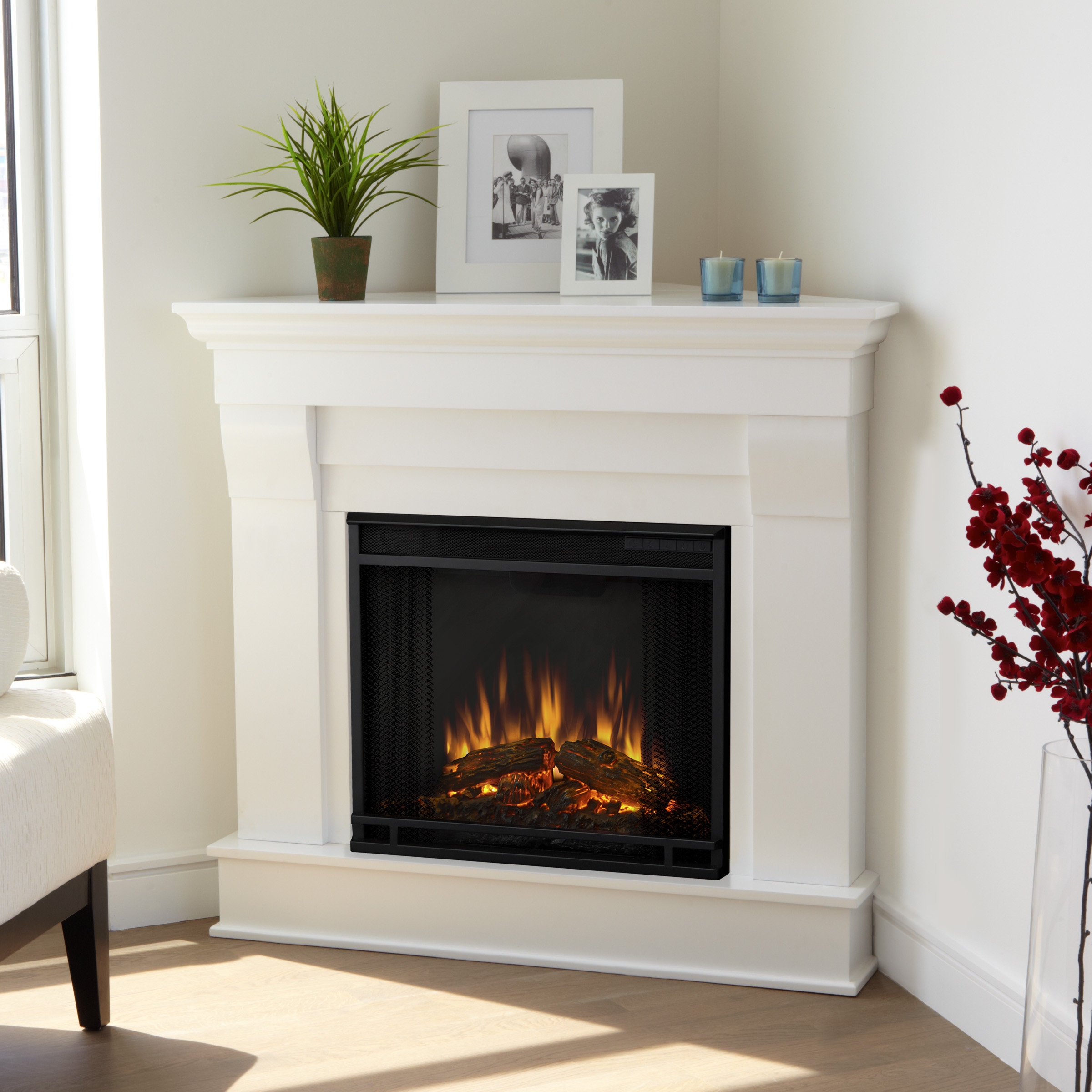 Real Flame Chateau Corner Electric Fireplace  Reviews  Wayfair