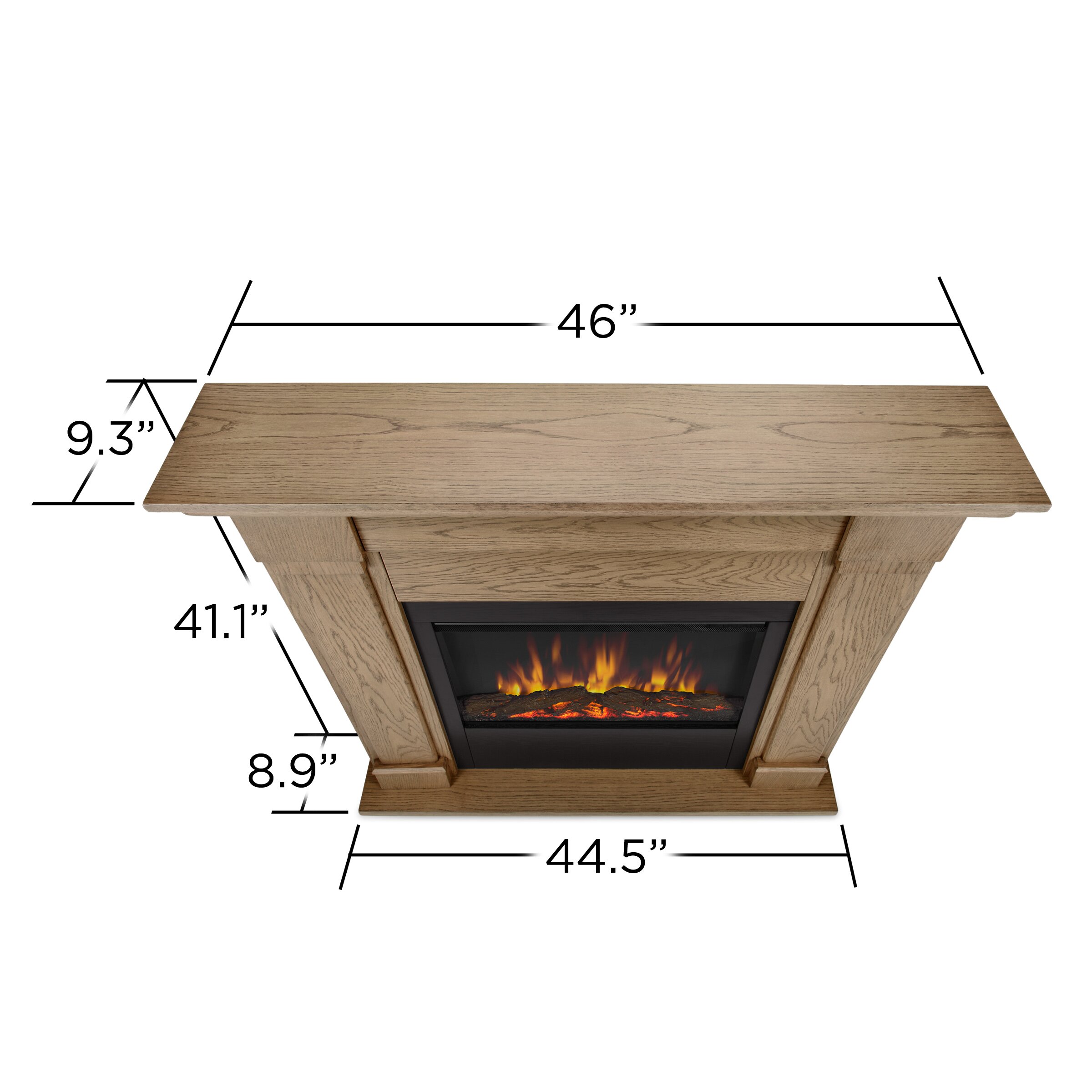 Real Flame Slim Lowry Wall Mount Electric Fireplace & Reviews | Wayfair