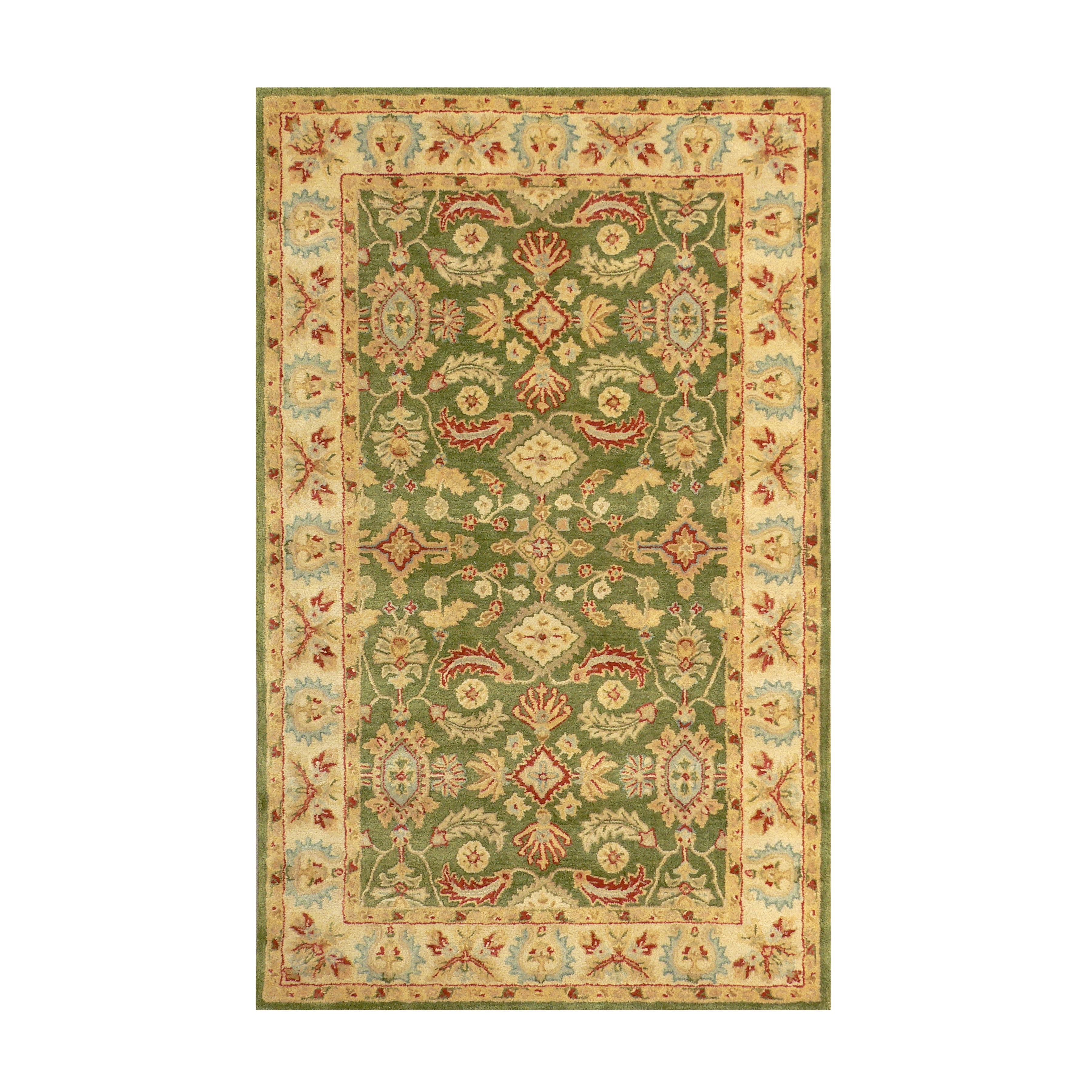 Meva Rugs Windsor Green/Tan Area Rug Wayfair