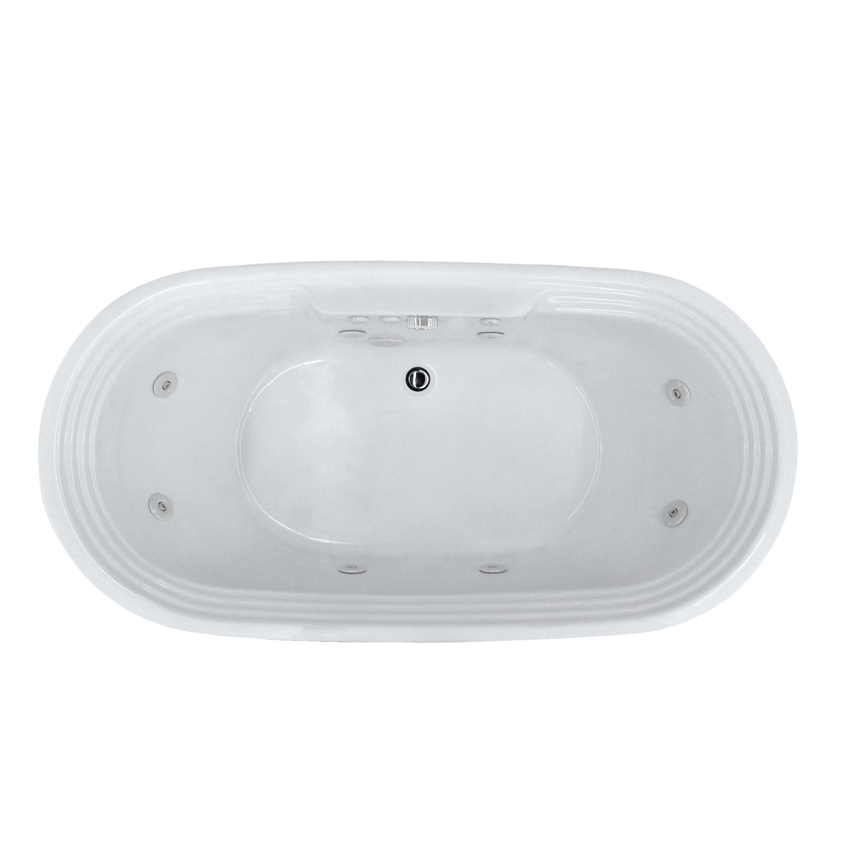 Spa Escapes Royal 66.78" x 33.62" Oval Freestanding Soaking Jetted