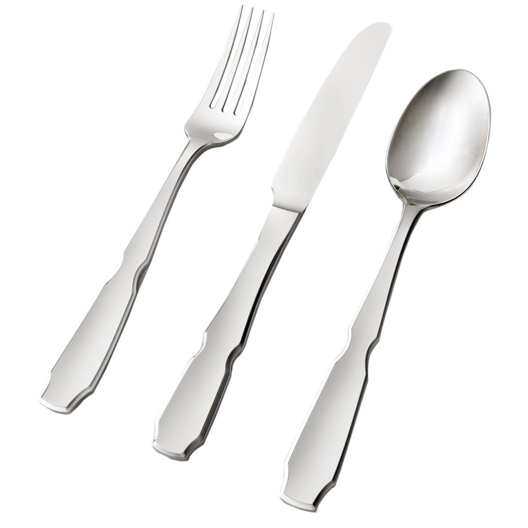 Hampton Argent 45 Piece Pinched Flatware Set & Reviews Wayfair