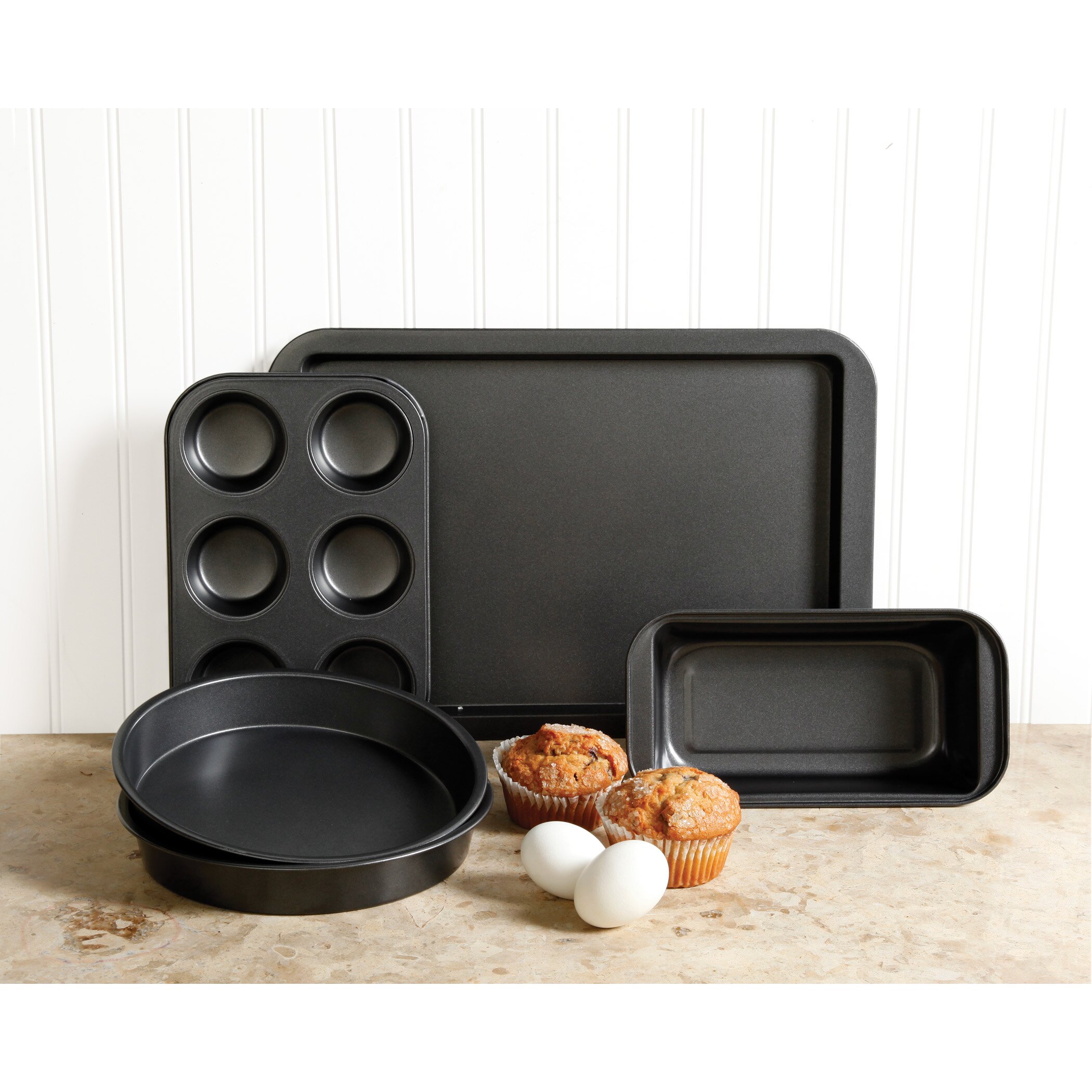 Sunbeam 5 Piece Non Stick Bakeware Set And Reviews Wayfair