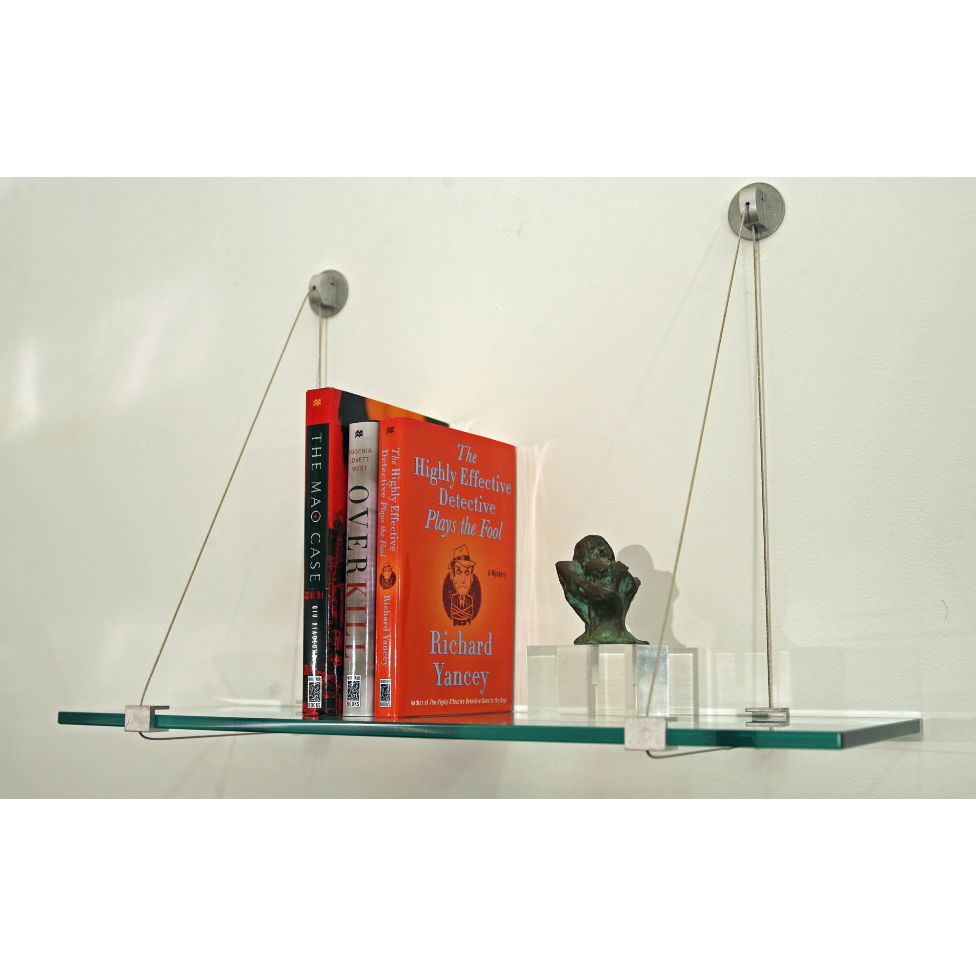 Spancraft Glass Cardinal Glass Shelf， Brushed Bronze， 6 x 21