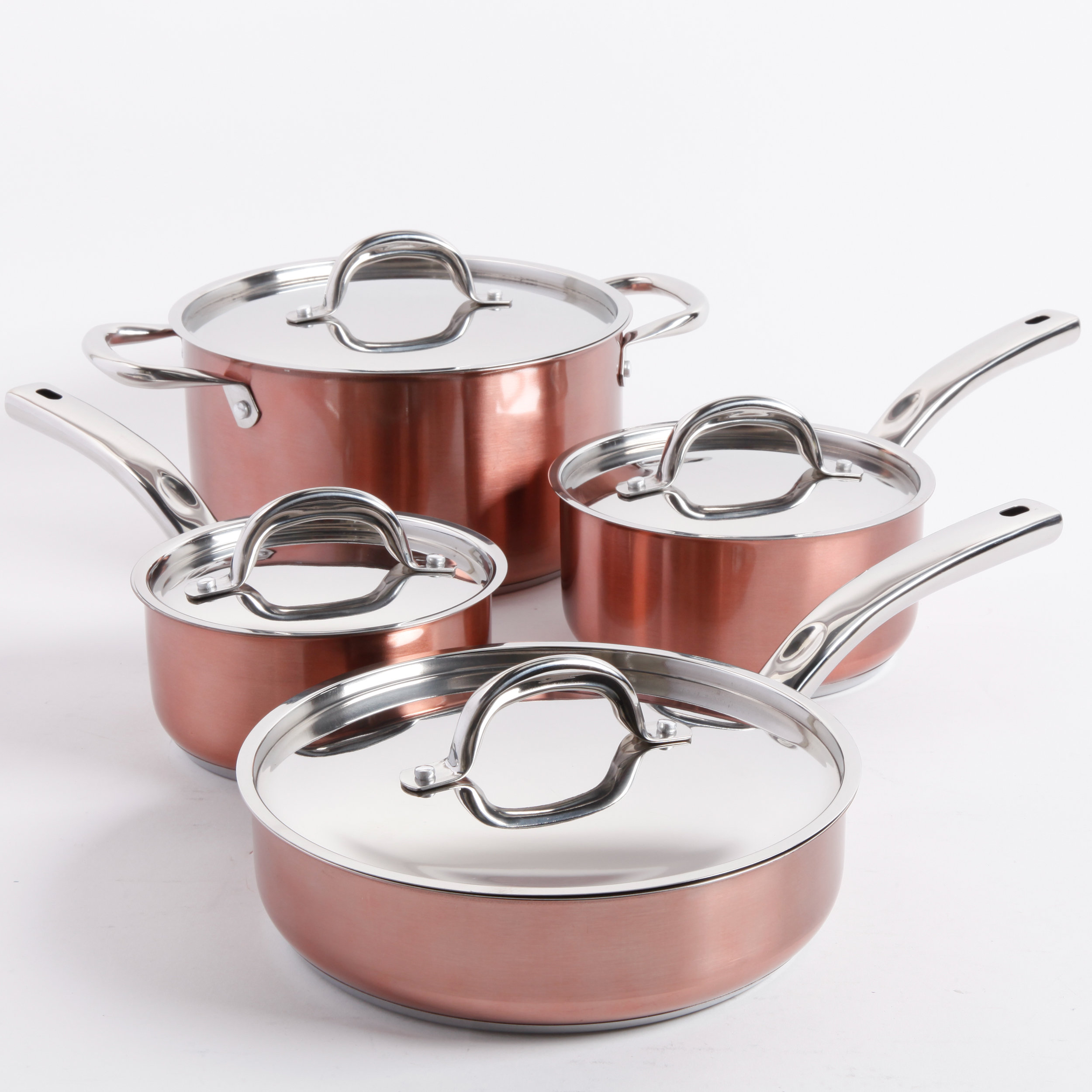 Oster Brookfield 8 Piece Stainless Steel Cookware Set & Reviews Wayfair