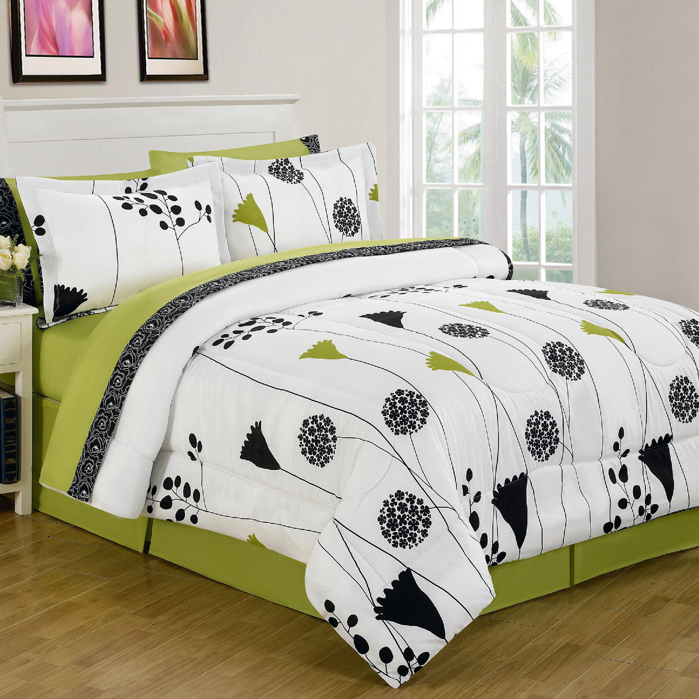 Luxury Home Spring Melody 8 Piece BedInABag Set & Reviews Wayfair