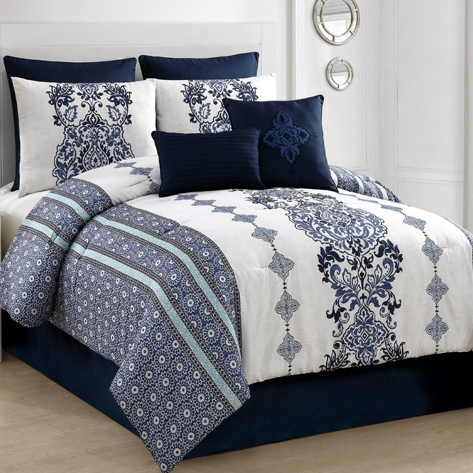 luxury home twilight 8 piece comforter set wayfair luxury home twilight 8 piece comforter set wayfair