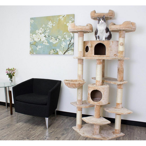 Kitty Mansions 72" Denver Cat Tree & Reviews Wayfair