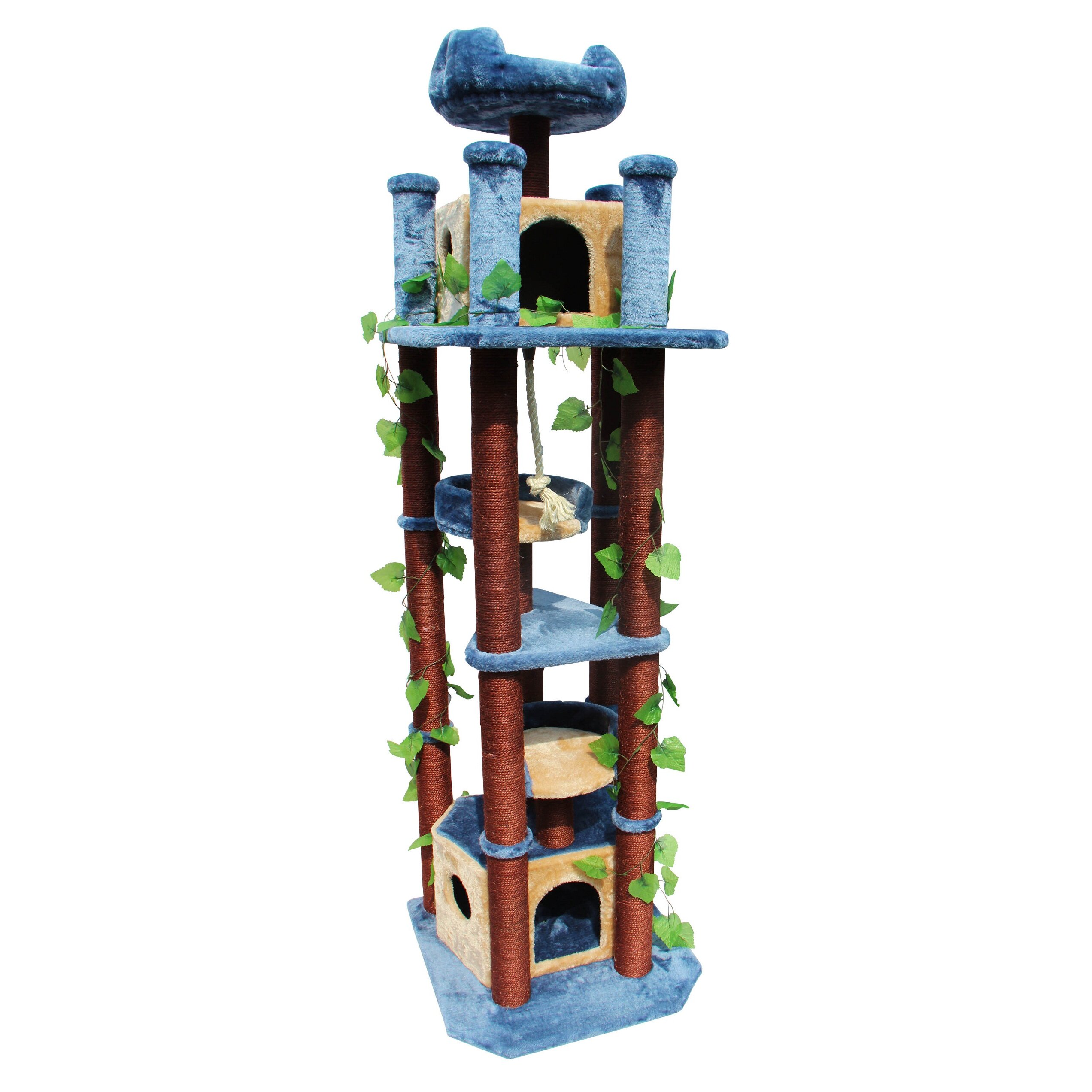 Kitty Mansions 75" Honolulu Cat Tree & Reviews Wayfair