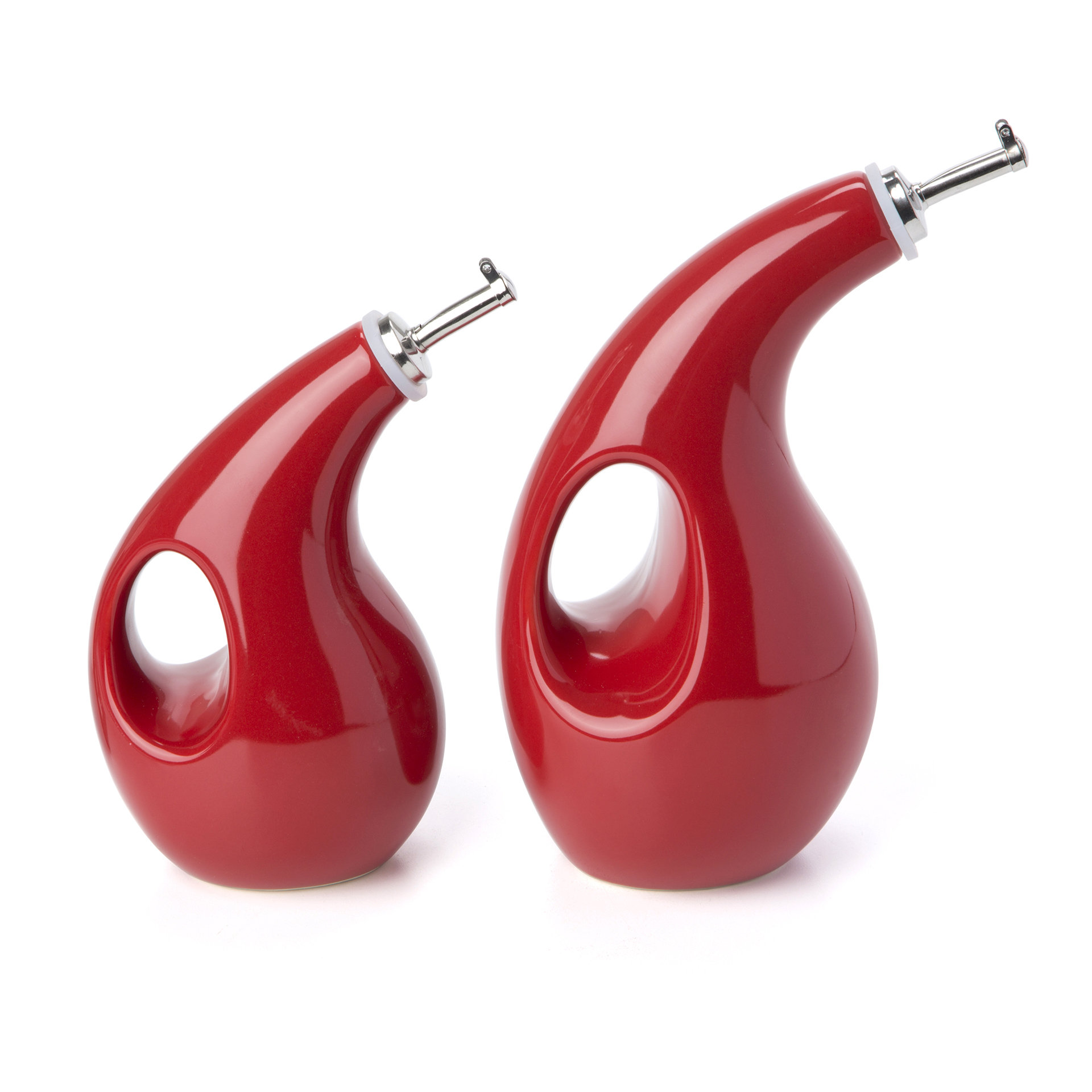 Rachael Ray Stoneware 2 Piece EVOO & Vinegar Dispensing Bottle Set