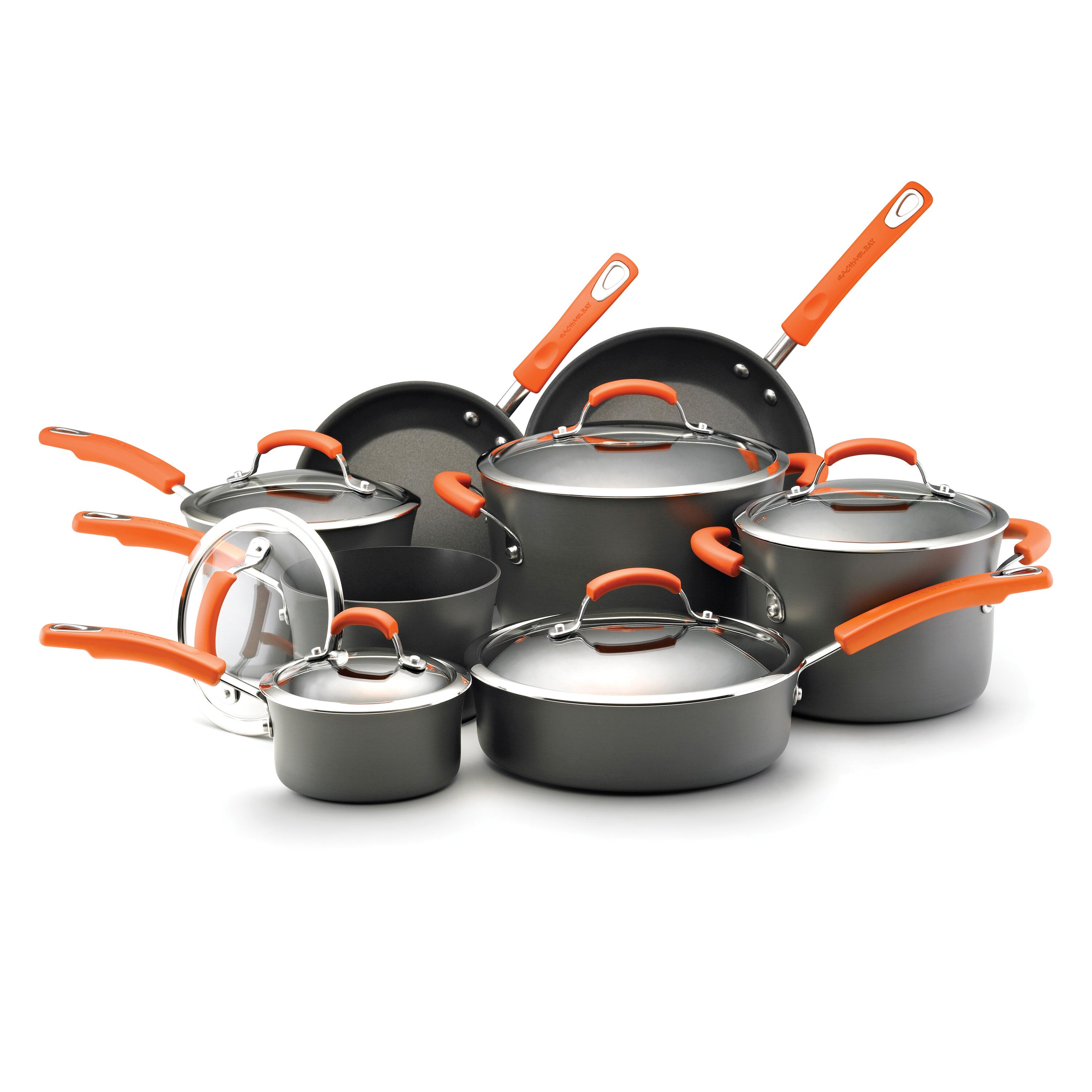 Rachael Ray Hard Anodized Nonstick 14 Piece Cookware Set And Reviews