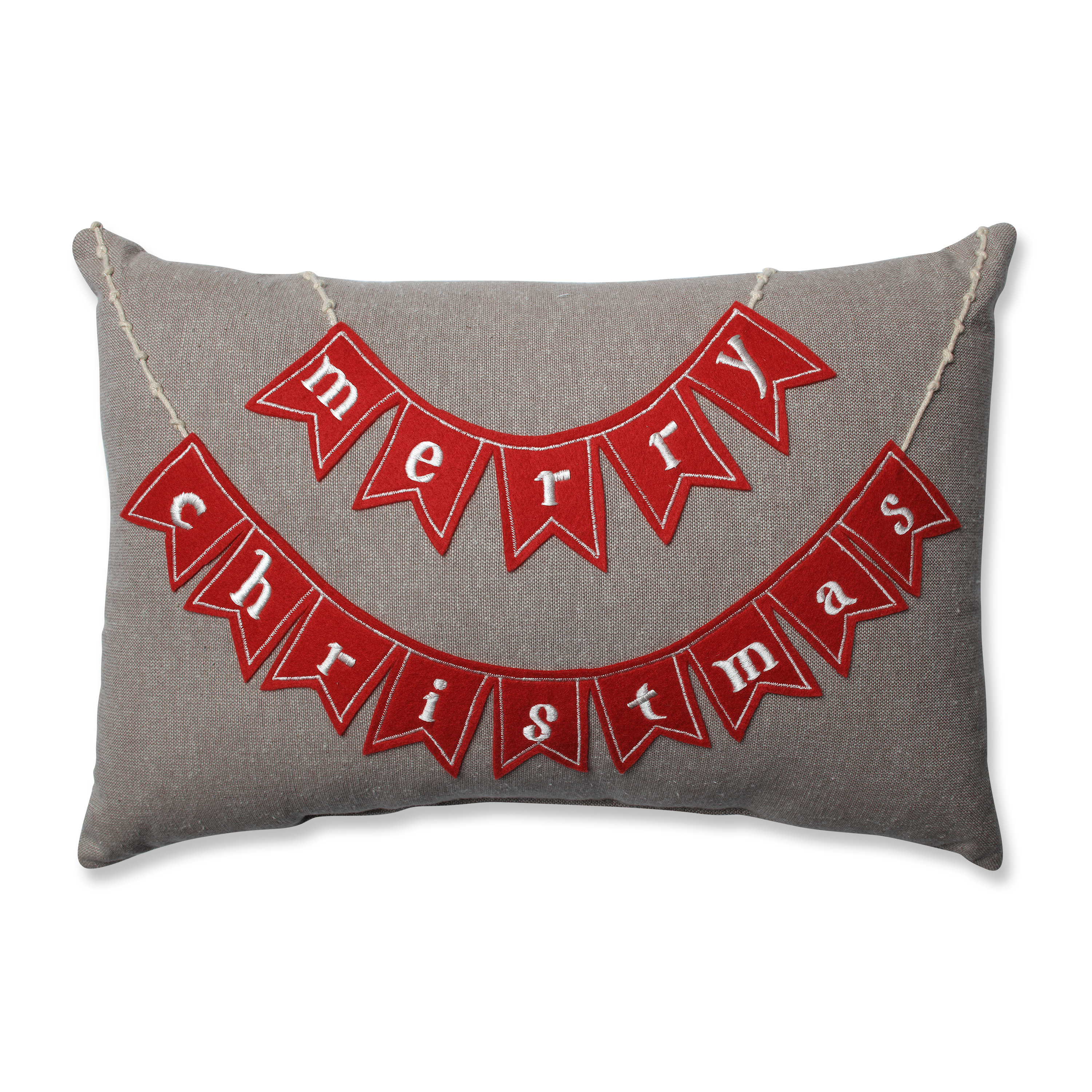 The Holiday Aisle Merry Christmas 100 Cotton Lumbar Pillow & Reviews Wayfair