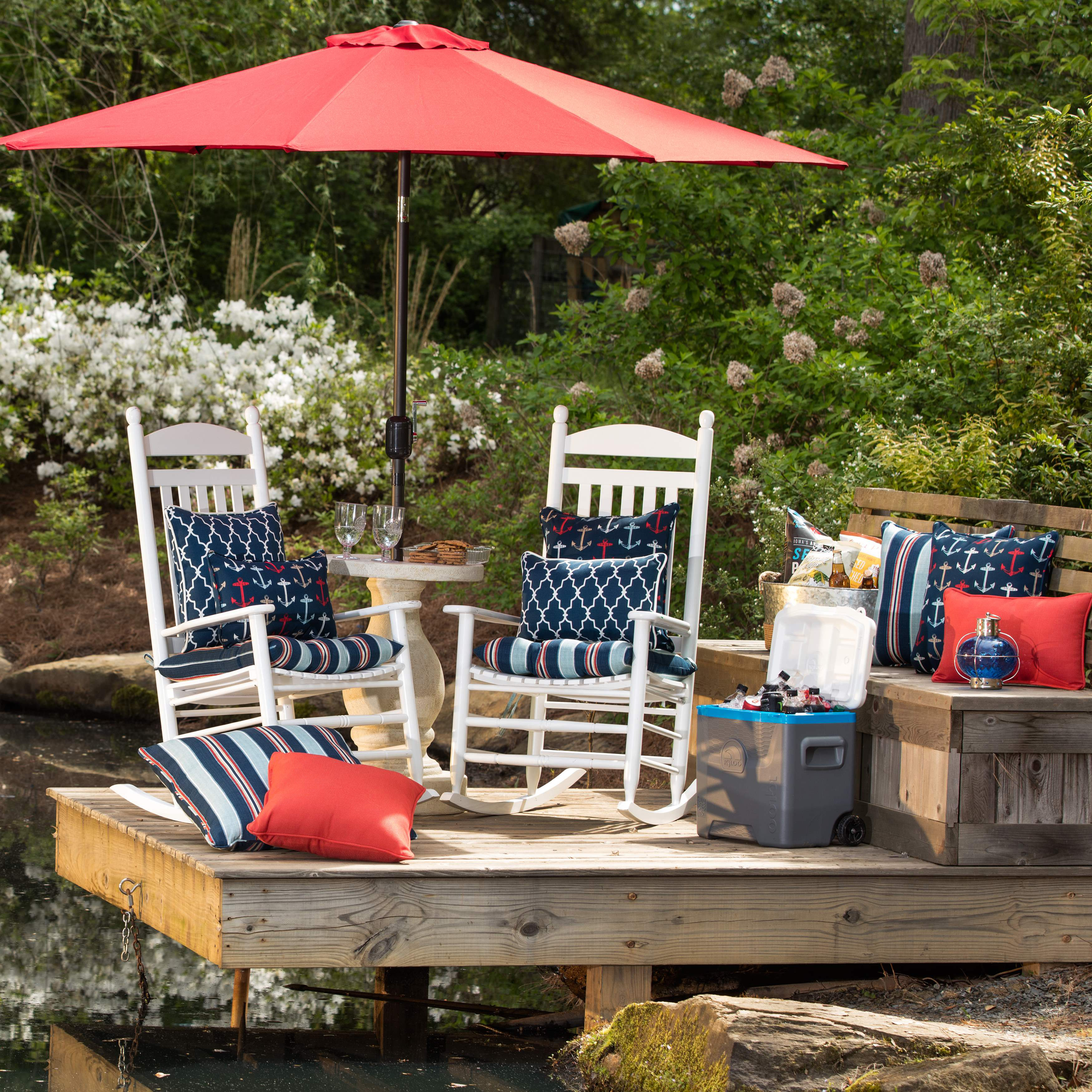 Pillow Perfect Anchor Allover Indoor/Outdoor Lumbar Pillow & Reviews